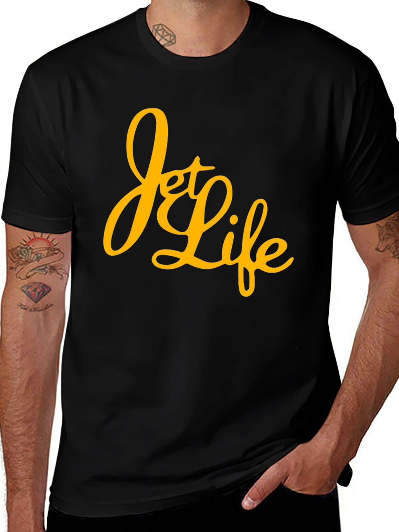 Variant 15 of Jet Life Graphic T-Shirt - Black Crew Neck Tee