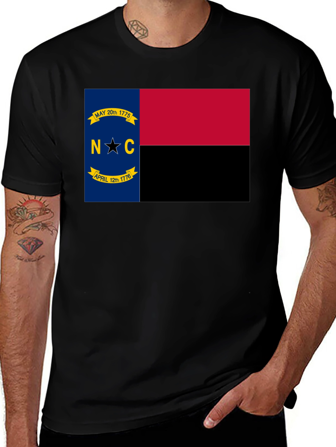 North Carolina Flag T-Shirt, NC State Pride Tee