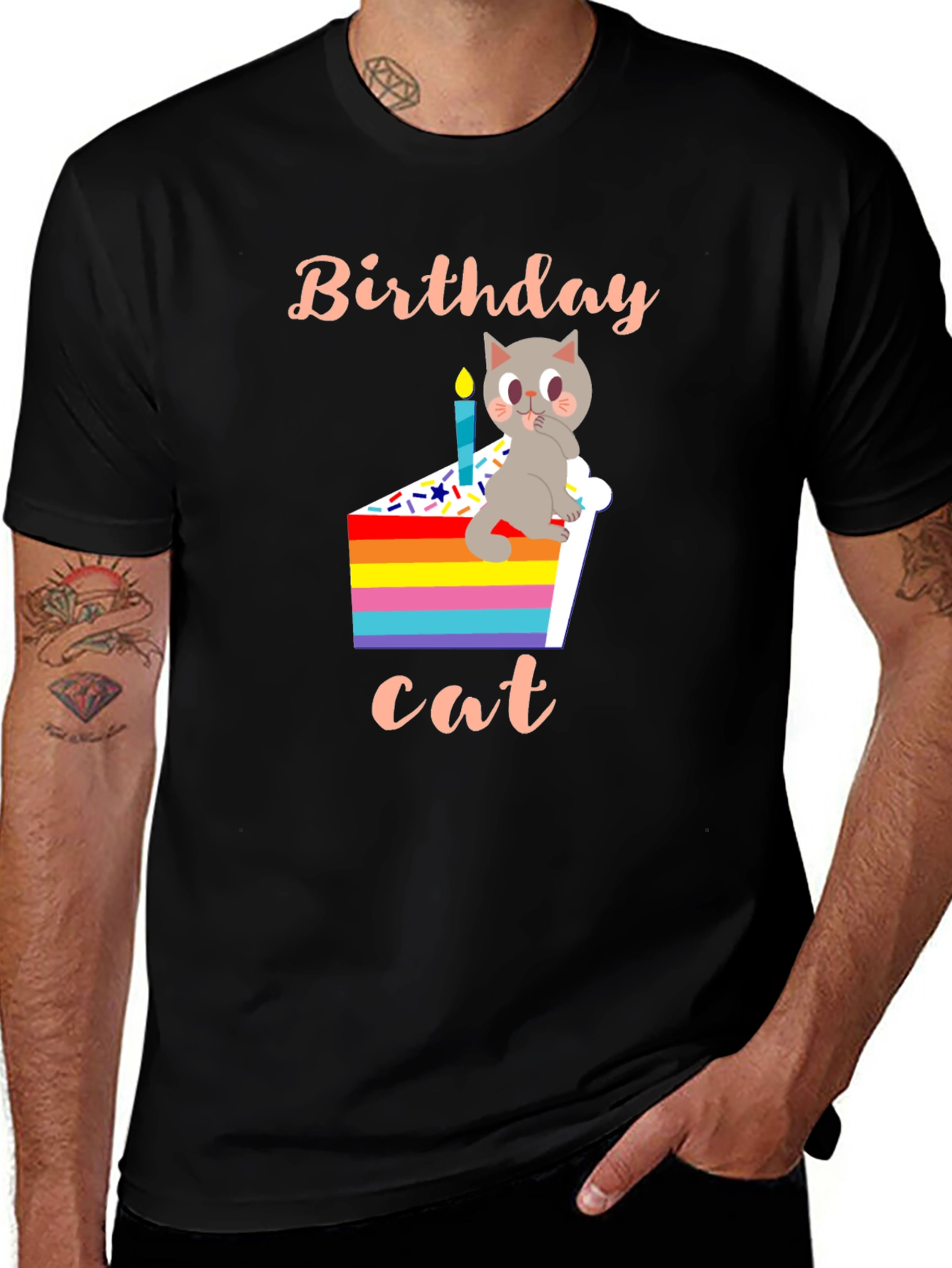 Variant 24 of Birthday Cat Graphic T-Shirt