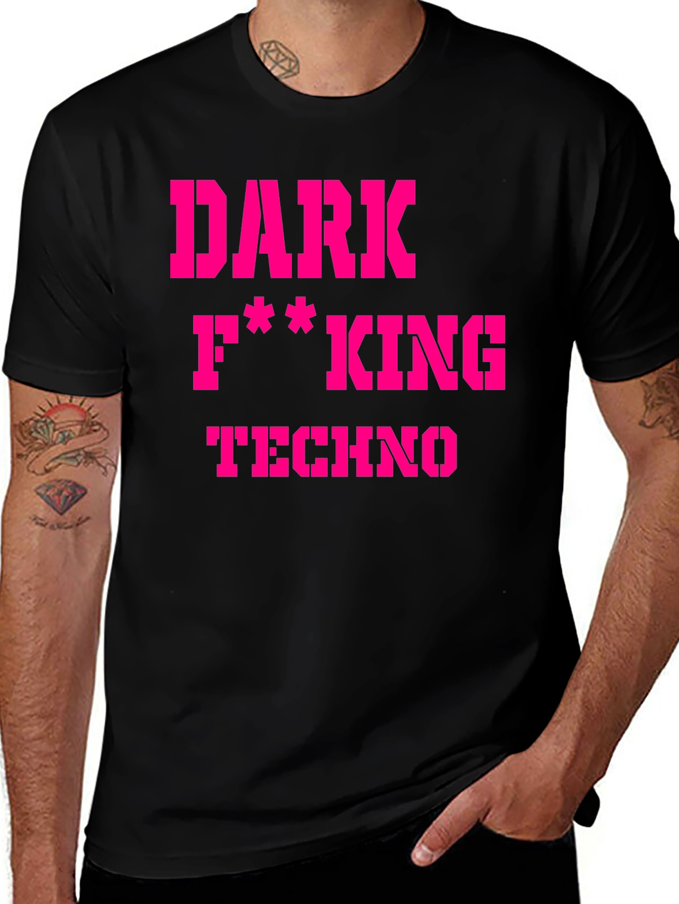 Variant 30 of Dark F**king Techno Graphic T-Shirt