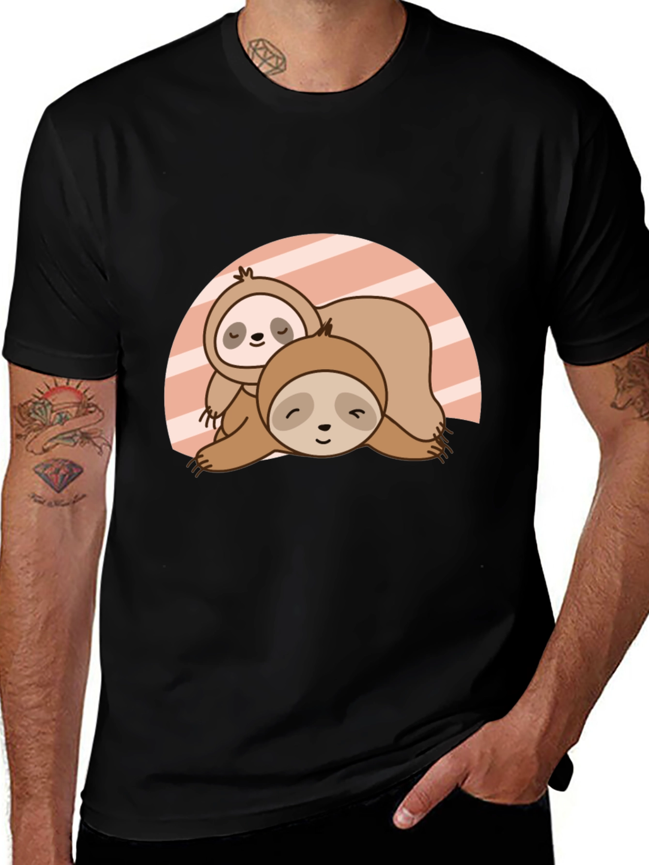 Variant 13 of Cute Sloth Graphic T-Shirt