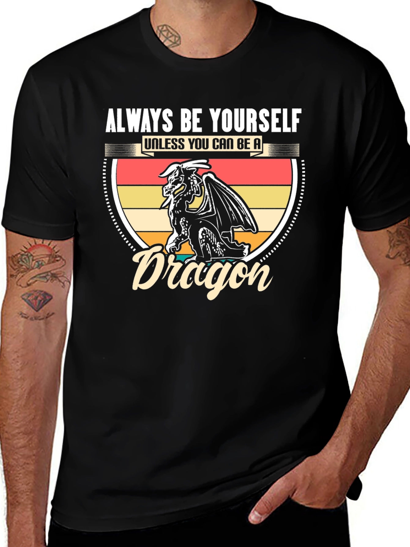 Variant 25 of Dragon Graphic T-Shirt - Be Yourself Unless You Can Be A Dragon