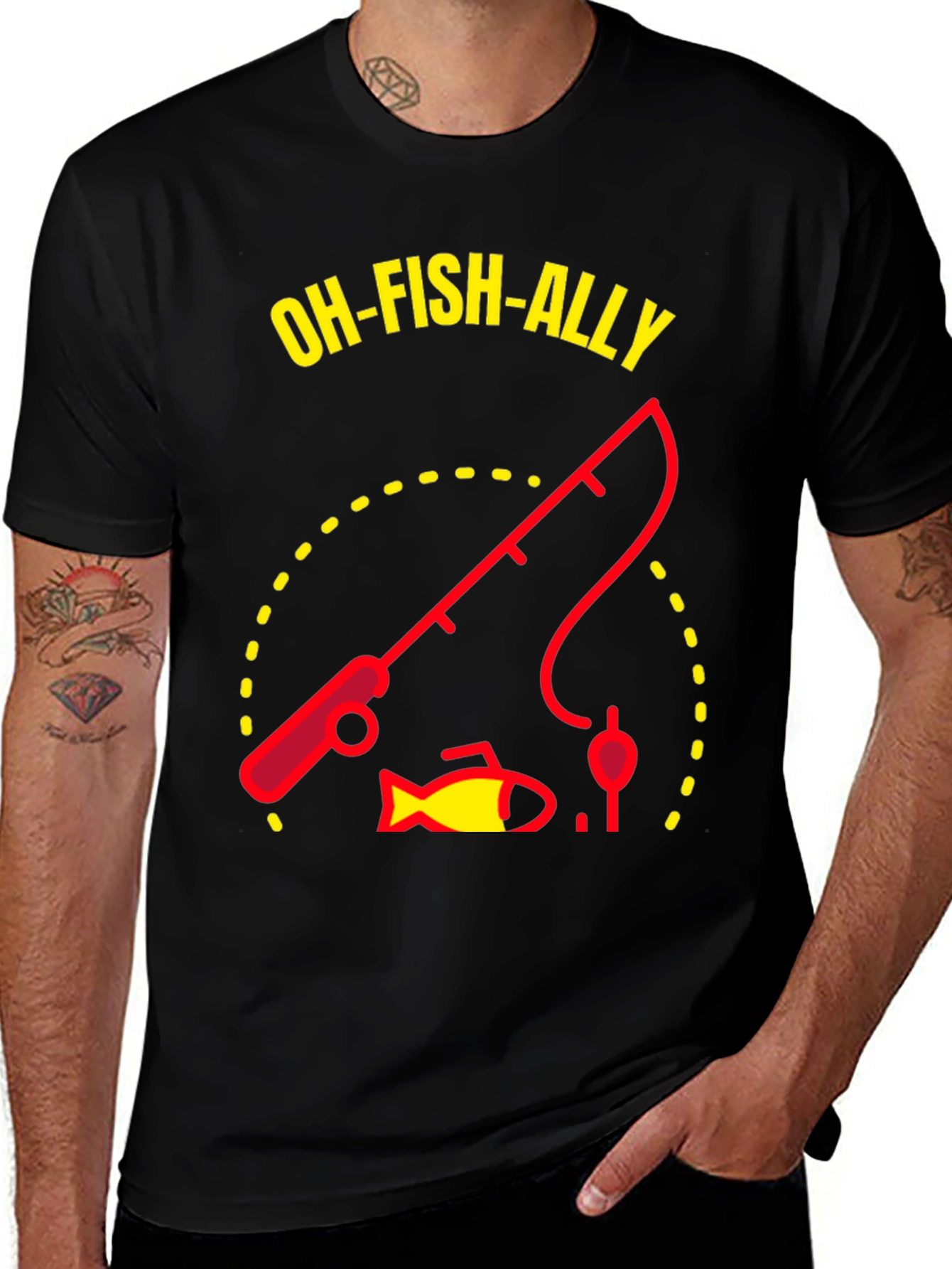 Variant 9 of Oh-Fish-Ally Fishing Graphic T-Shirt