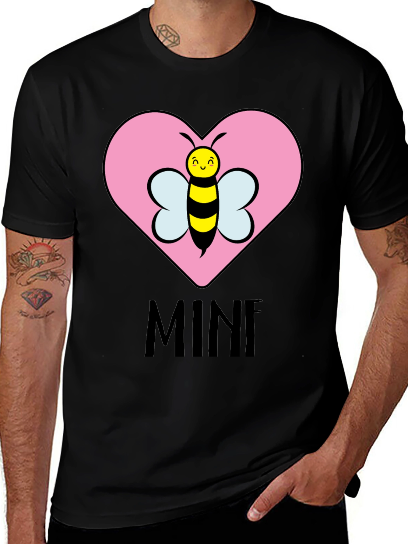 Variant 25 of Bee Mine T-Shirt - Cute Heart Design
