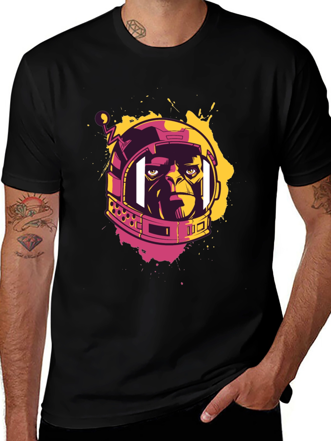 Variant 25 of Astro Ape Graphic T-Shirt - Cool Space Monkey Tee