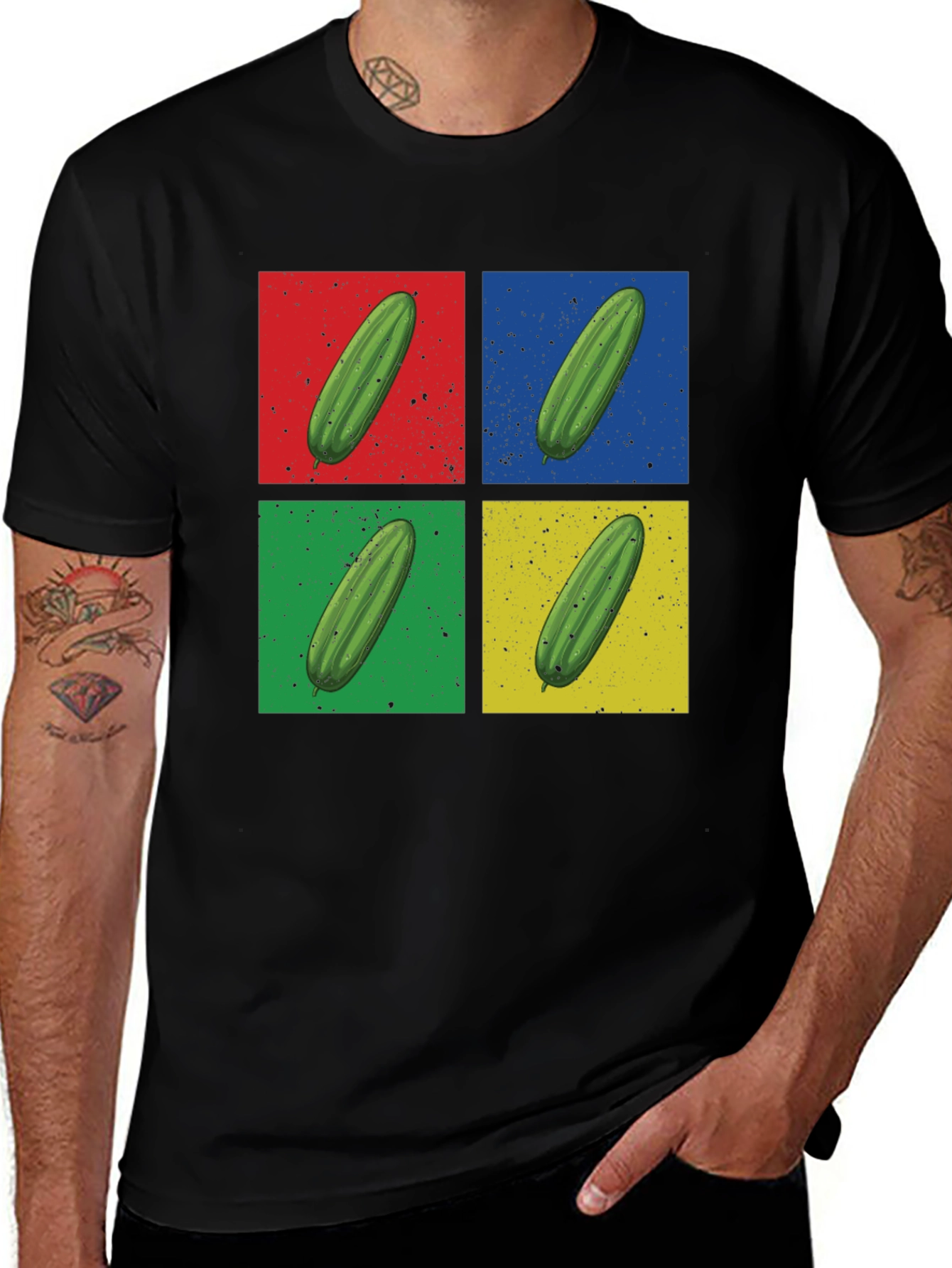 Cucumber Art T-Shirt - Fun Graphic Tee