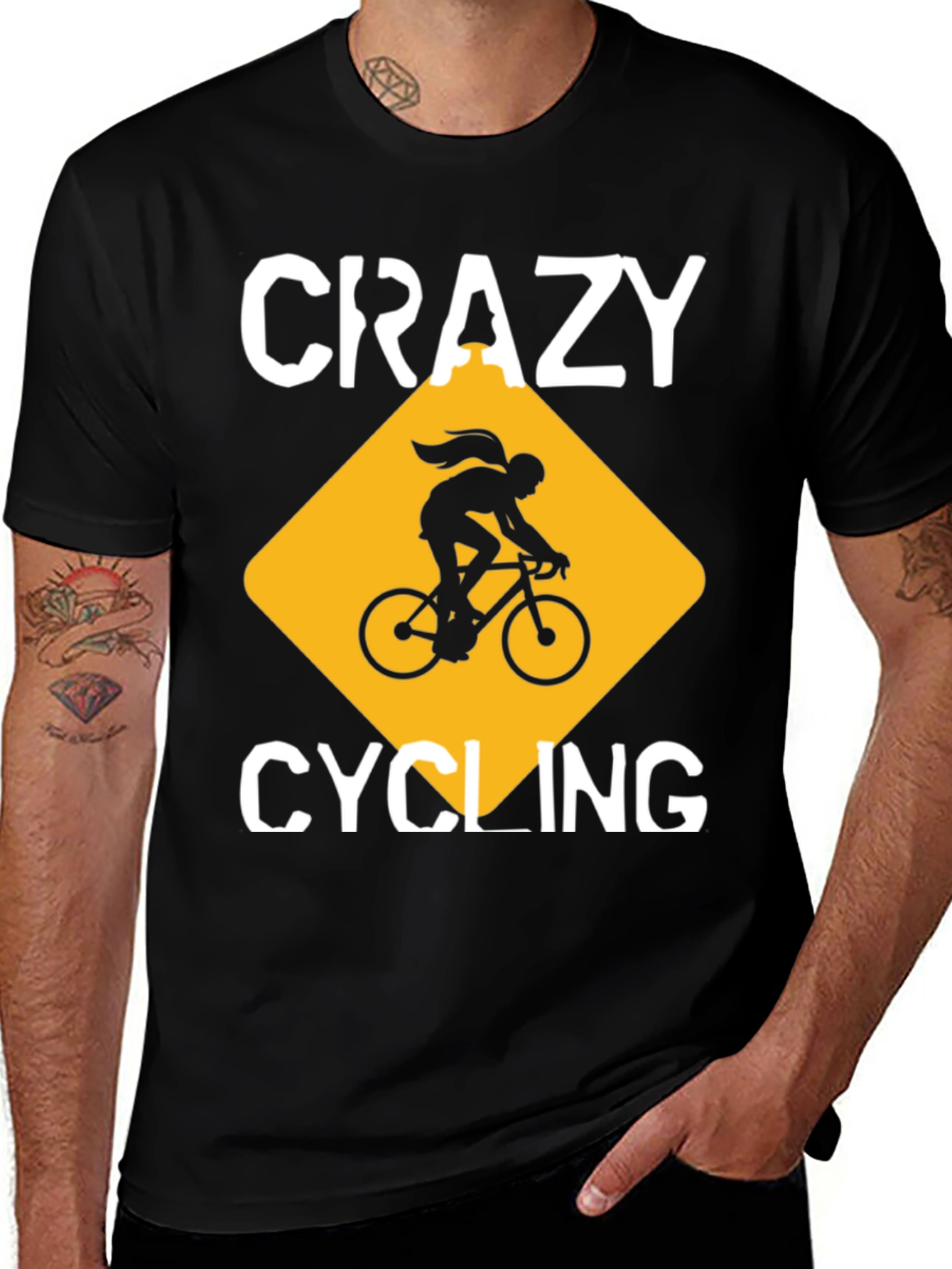 Variant 29 of Crazy Cycling Graphic T-Shirt