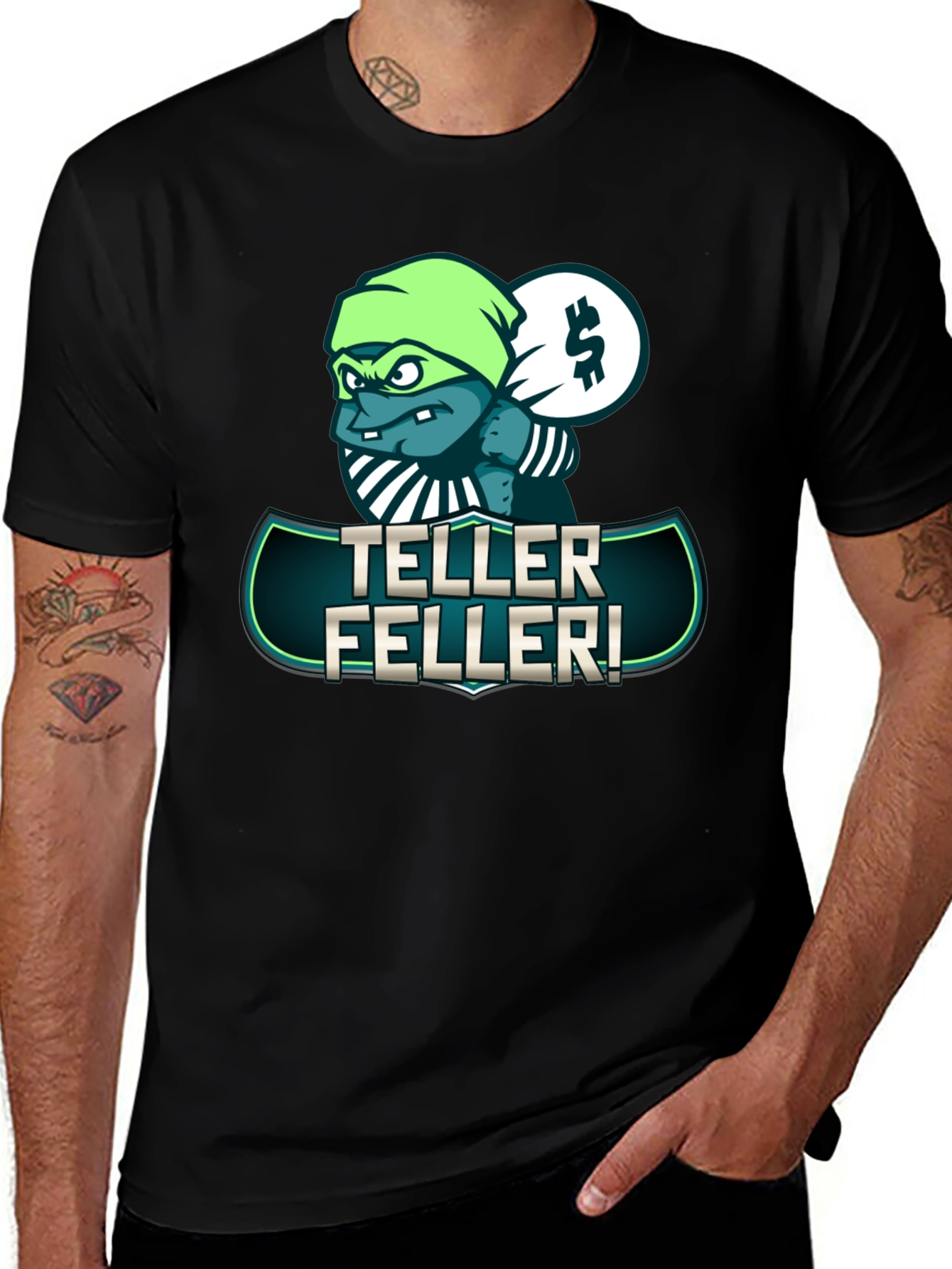 Variant 6 of Teller Feller Graphic Tee - Unique Cartoon Design