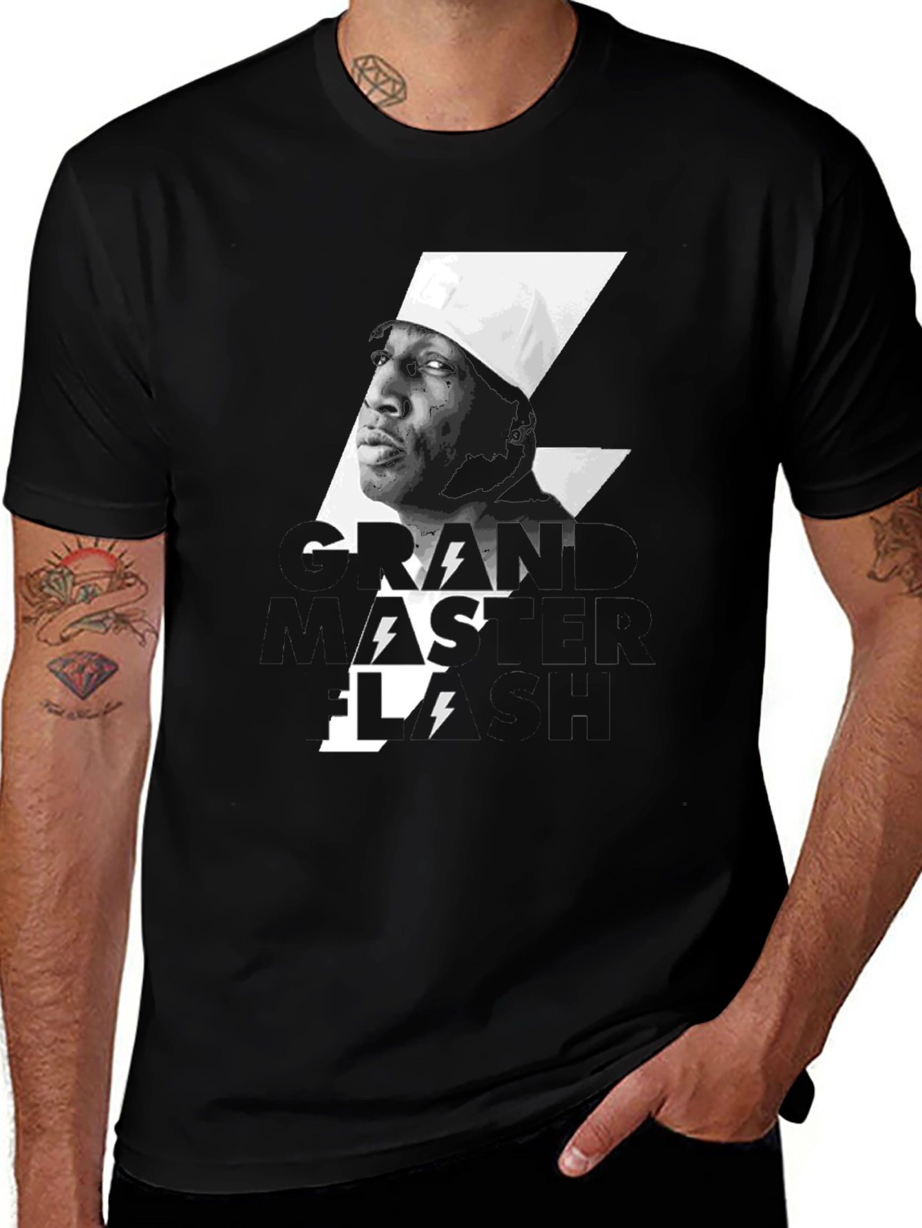 Variant 14 of Grandmaster Flash Graphic Tee - Black
