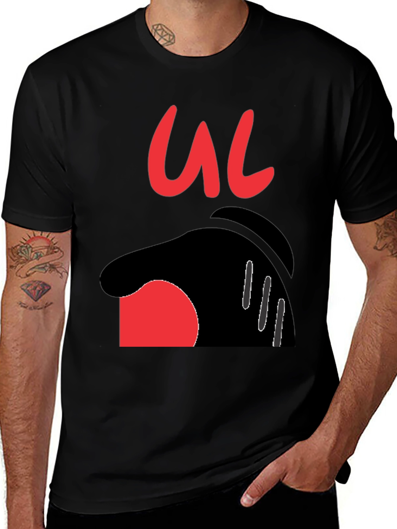 Variant 25 of Red & Black Graphic T-Shirt