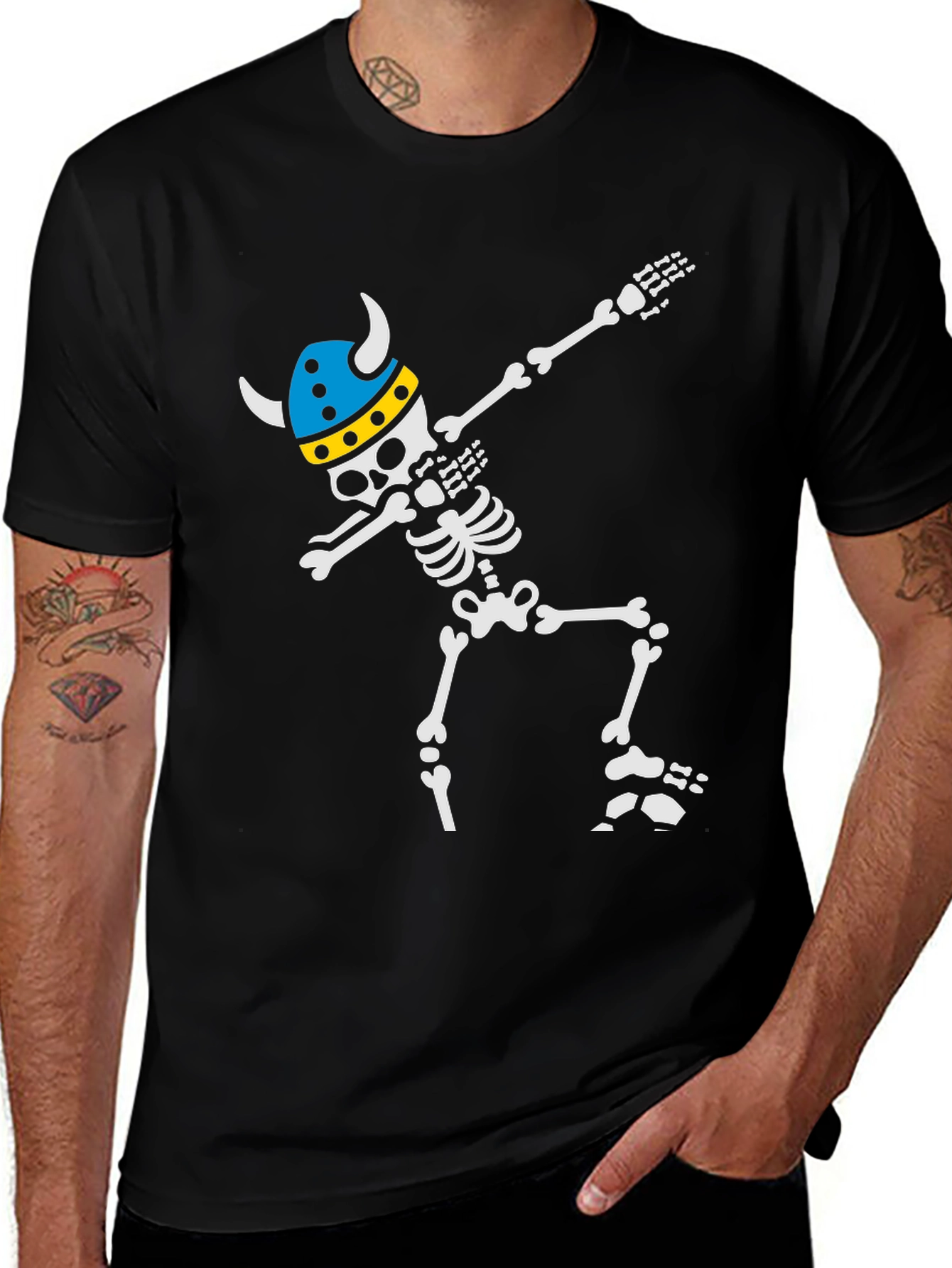 Variant 27 of Viking Dab Skeleton T-Shirt