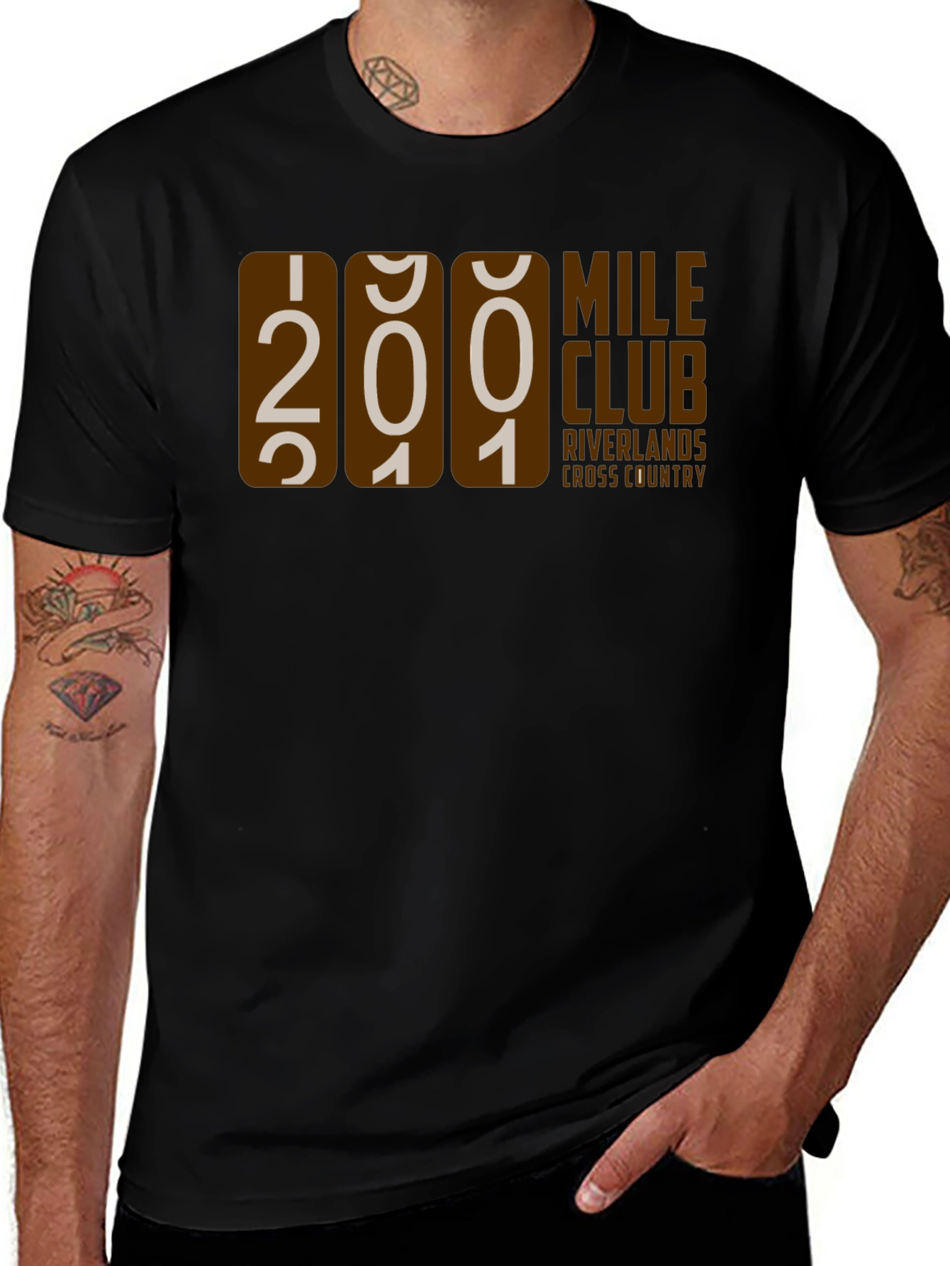 Variant 12 of 201 Mile Club Cross Country Black T-Shirt