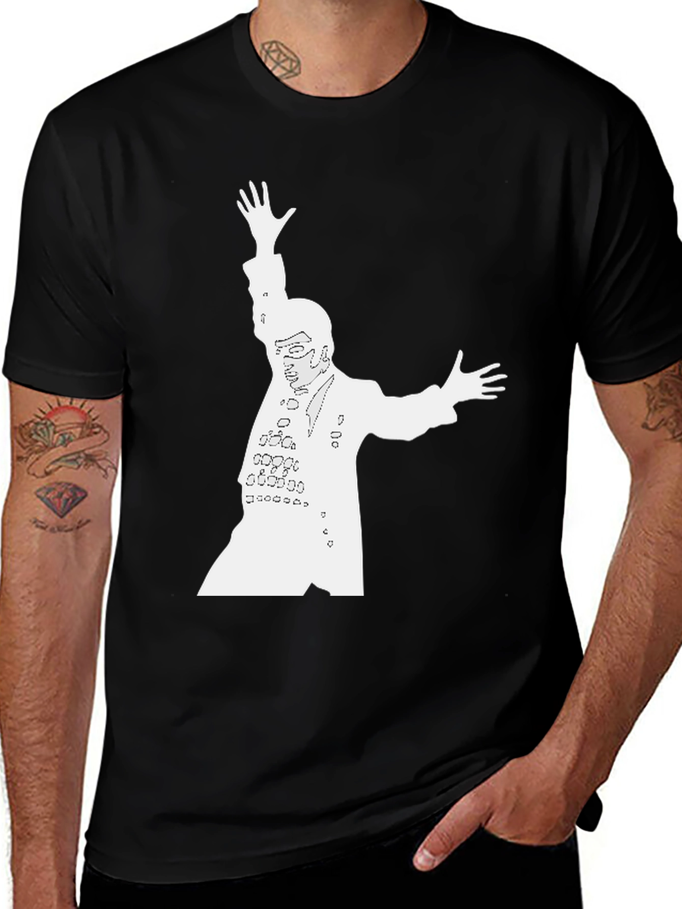 Variant 23 of Silhouette Graphic Black T-Shirt