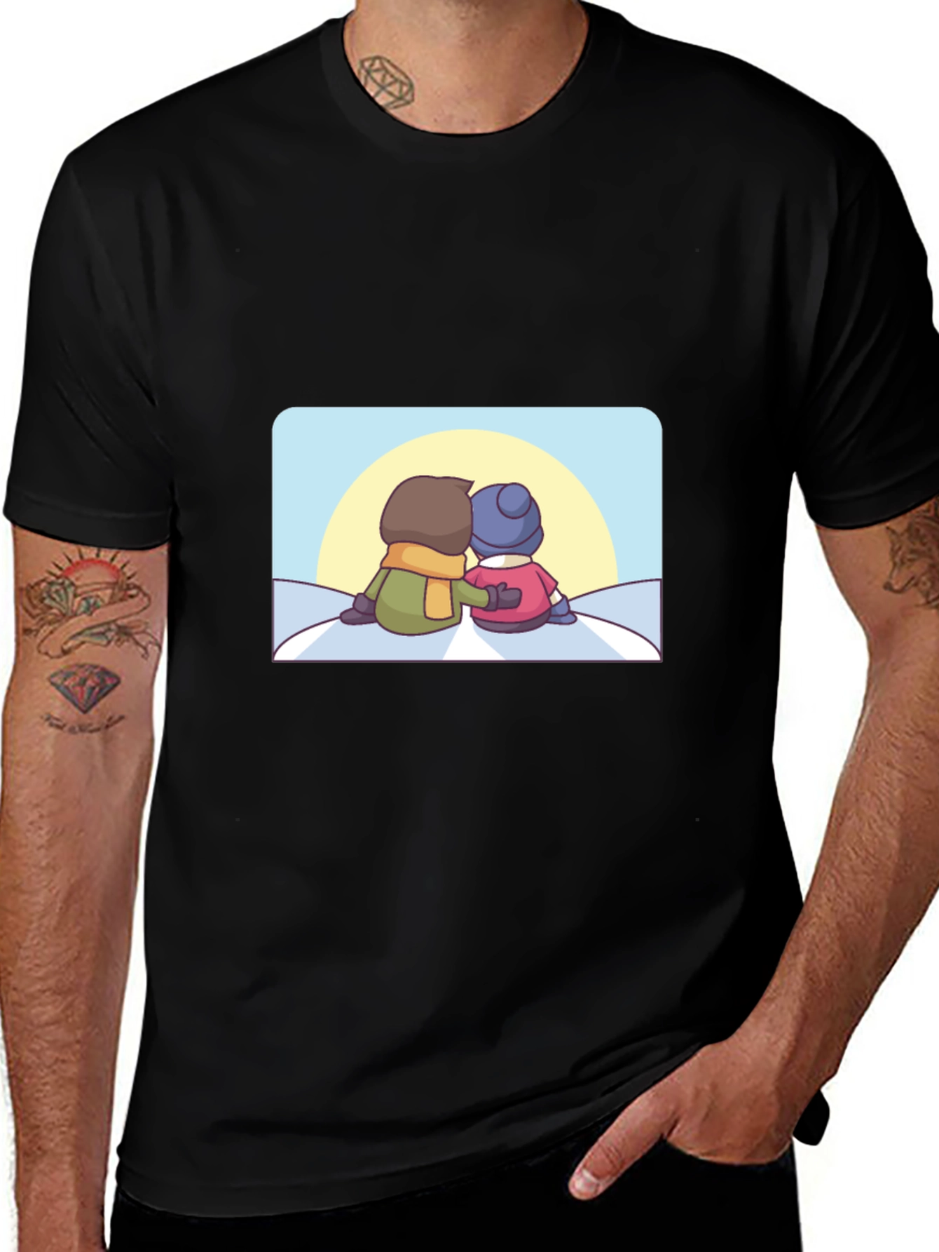 Variant 10 of Cartoon Couple Graphic Tee