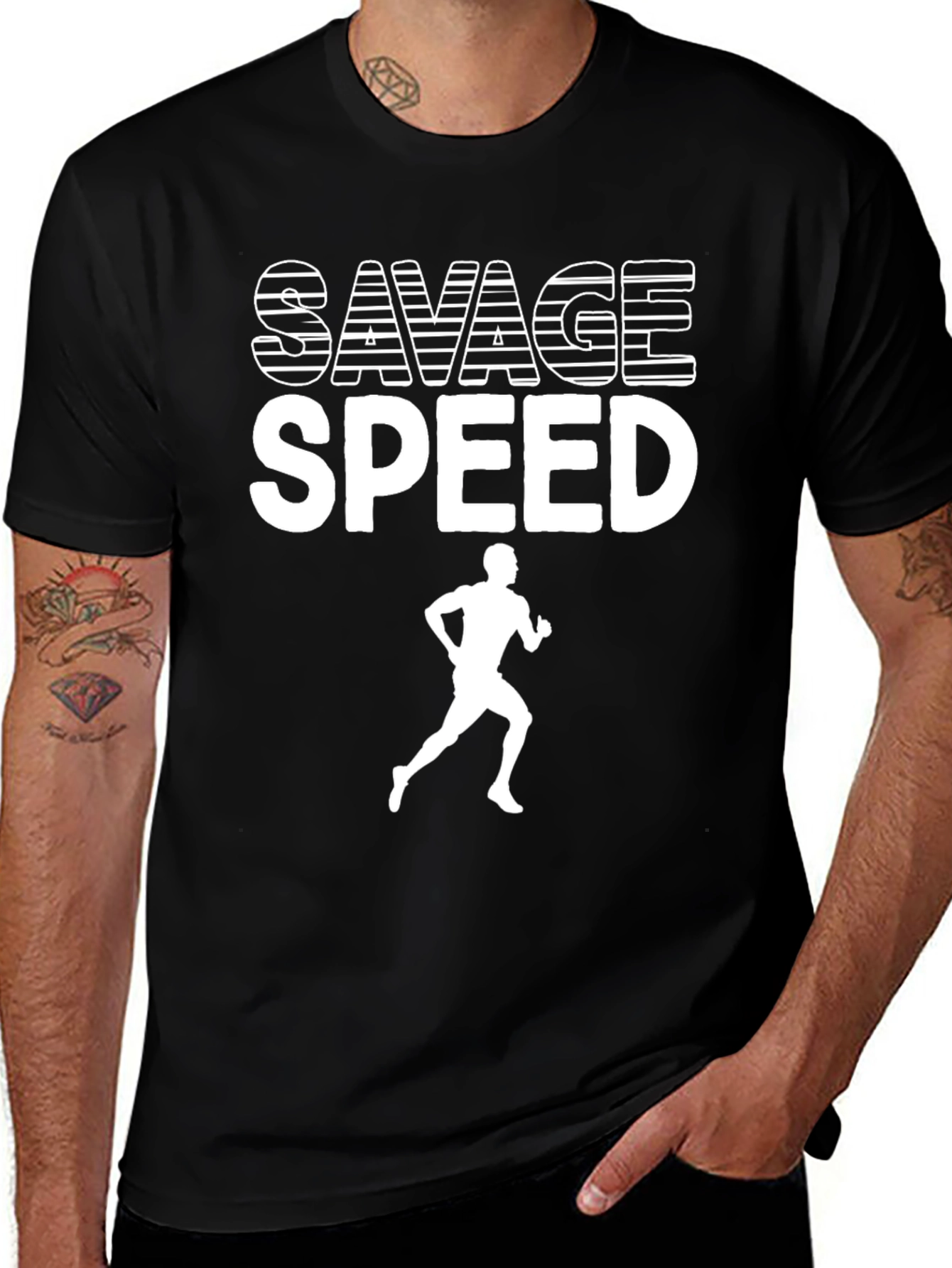 Savage Speed Running T-Shirt - Black Athletic Tee