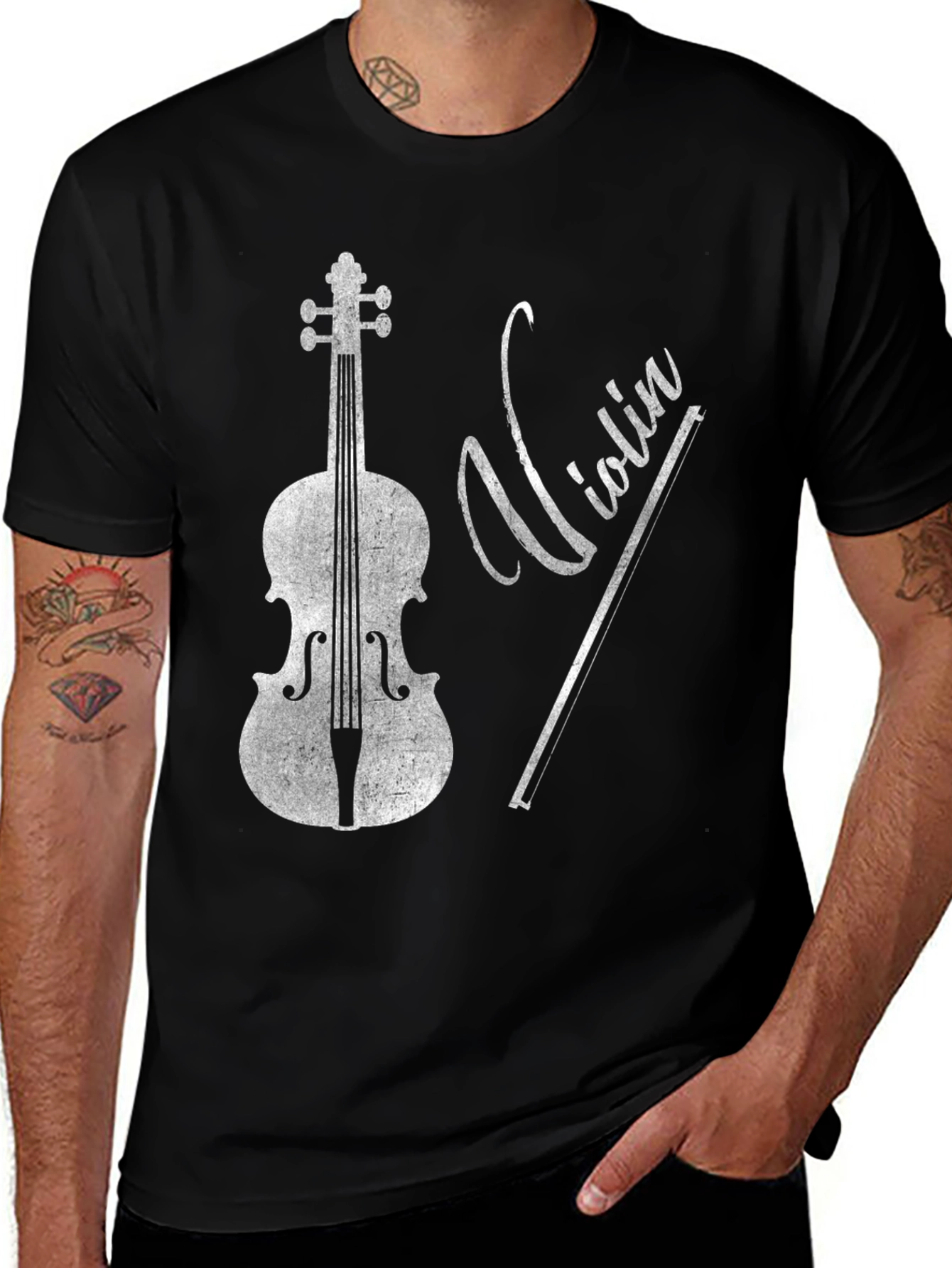 Variant 25 of Violin Graphic Tee - Music Lover T-Shirt