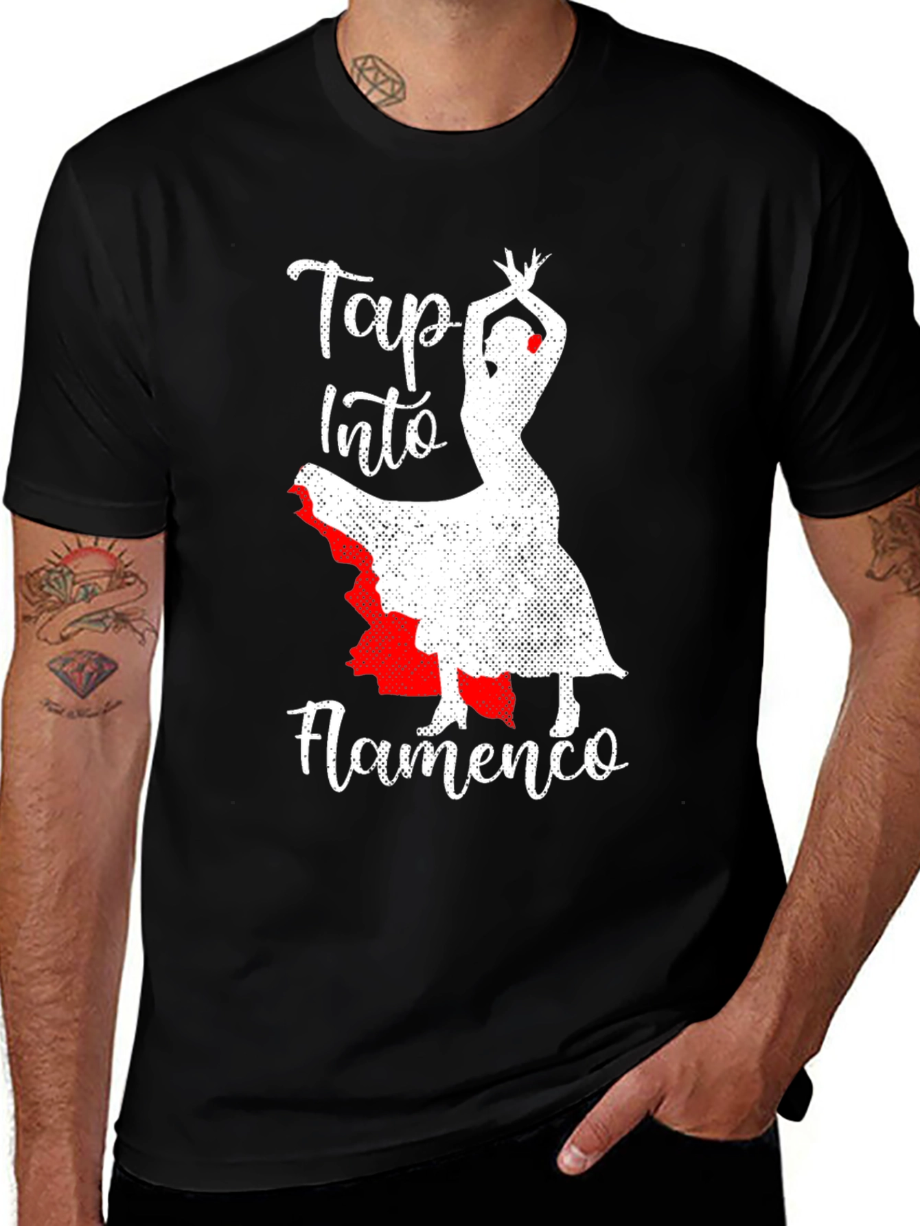 Variant 24 of Tap Into Flamenco Dancer Graphic Tee Shirt