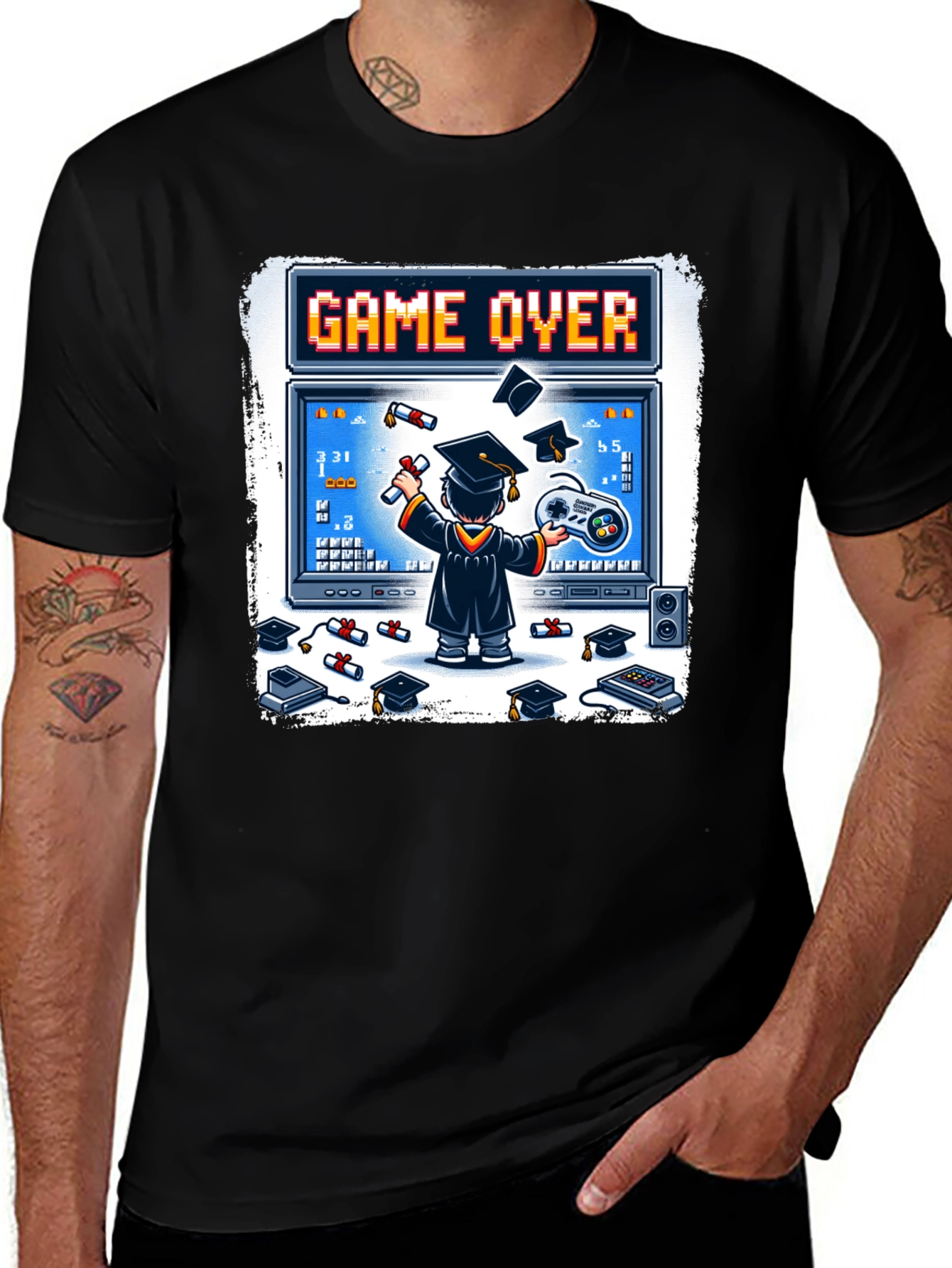 Variant 20 of Game Over Graduation T-Shirt - Gamer Grad Gift