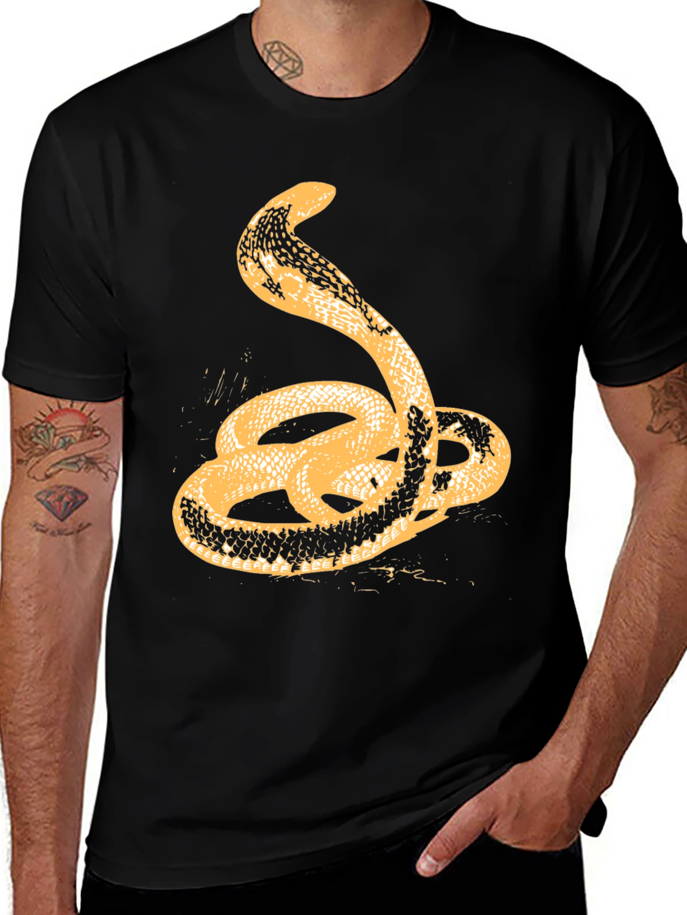 Variant 16 of Cobra Graphic Tee - Men's Black T-Shirt