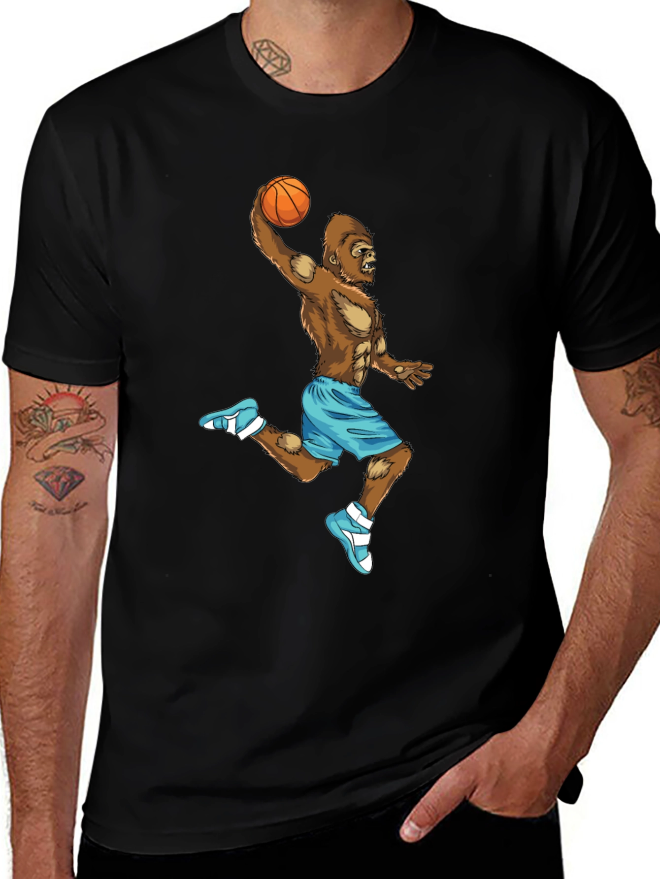 Variant 22 of Gorilla Dunk T-Shirt - Funny Basketball Tee