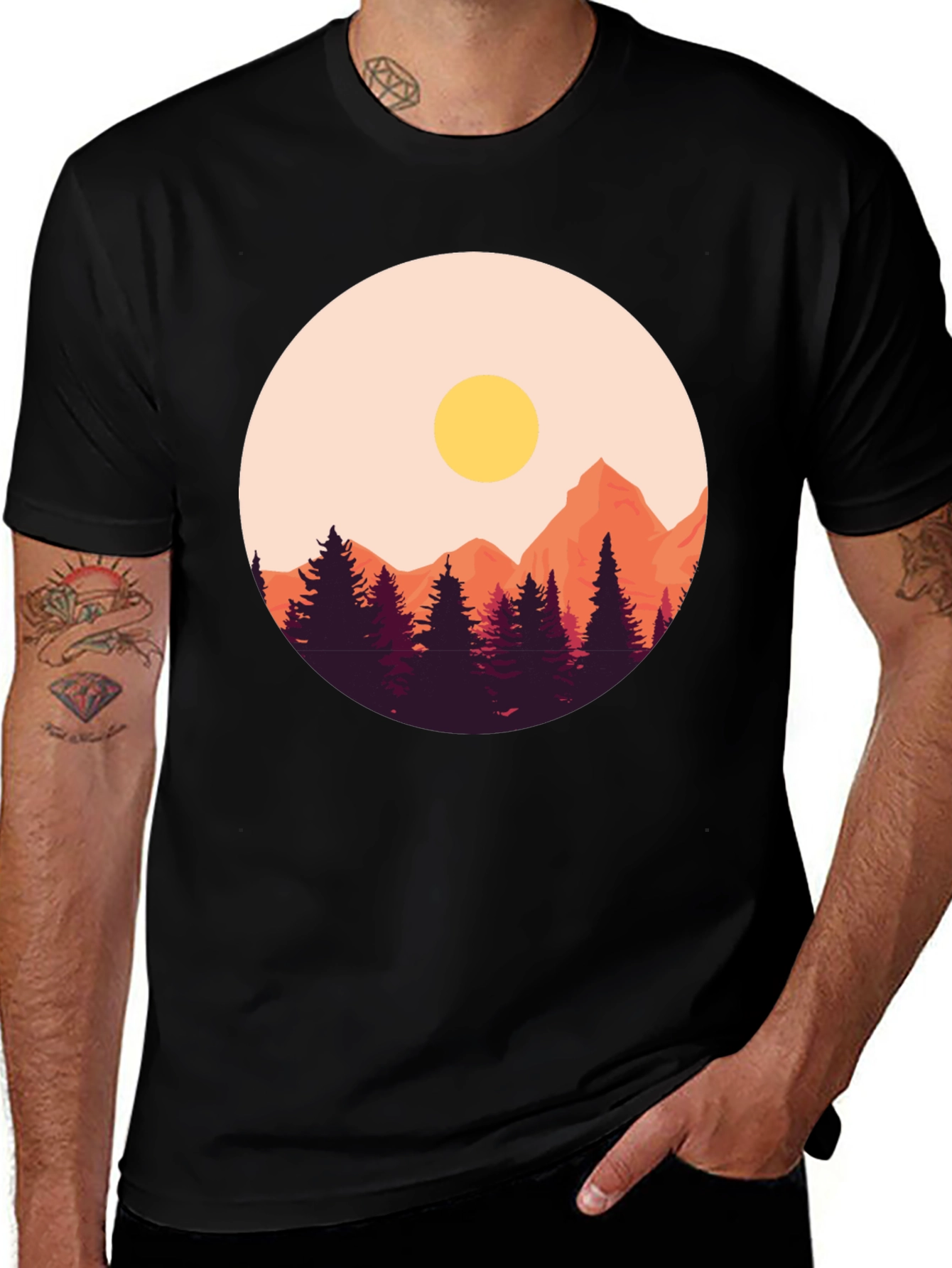 Variant 14 of Mountain Graphic T-Shirt - Nature Inspired Tee