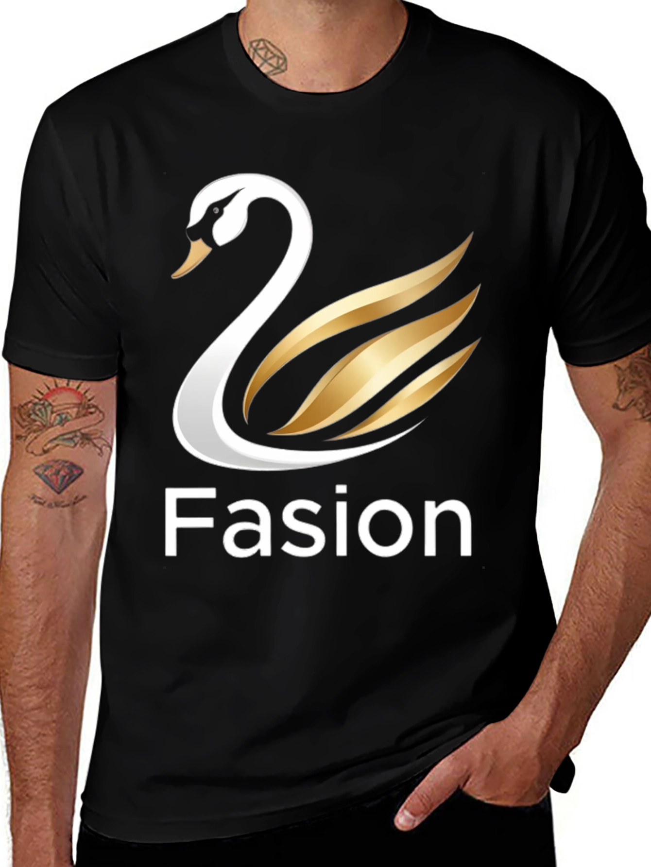 Variant 26 of Swan 'Fasion' Graphic Tee - Bold Style