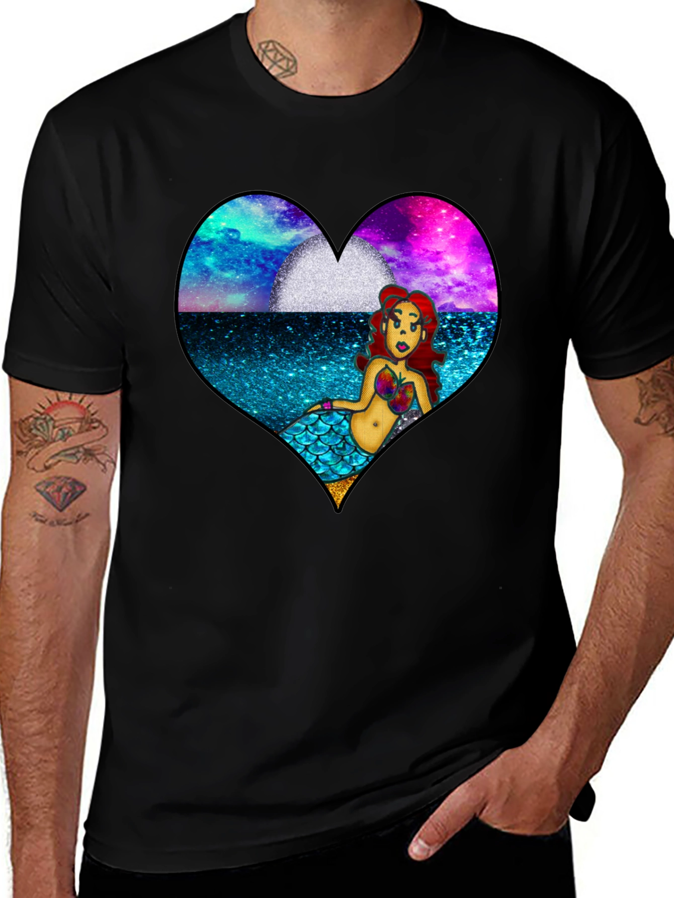 Variant 7 of Mermaid Heart Graphic Tee