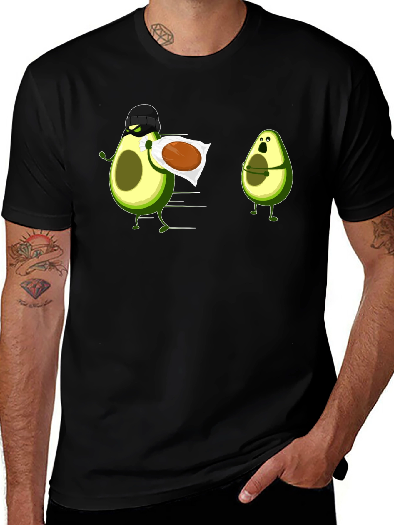 Variant 18 of Avocado Thief Graphic Tee - Funny Fruit Humor
