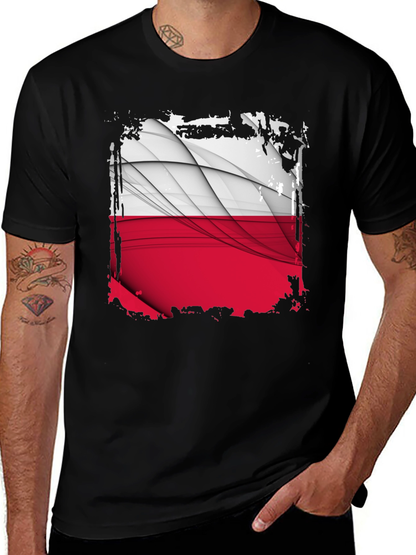 Variant 19 of Poland Flag Graphic T-Shirt