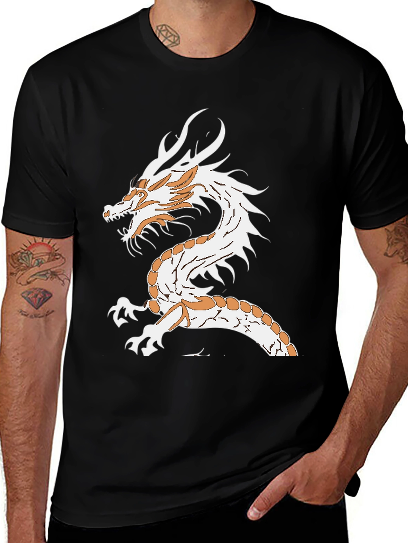 Variant 6 of Dragon Graphic Tee - Black T-Shirt