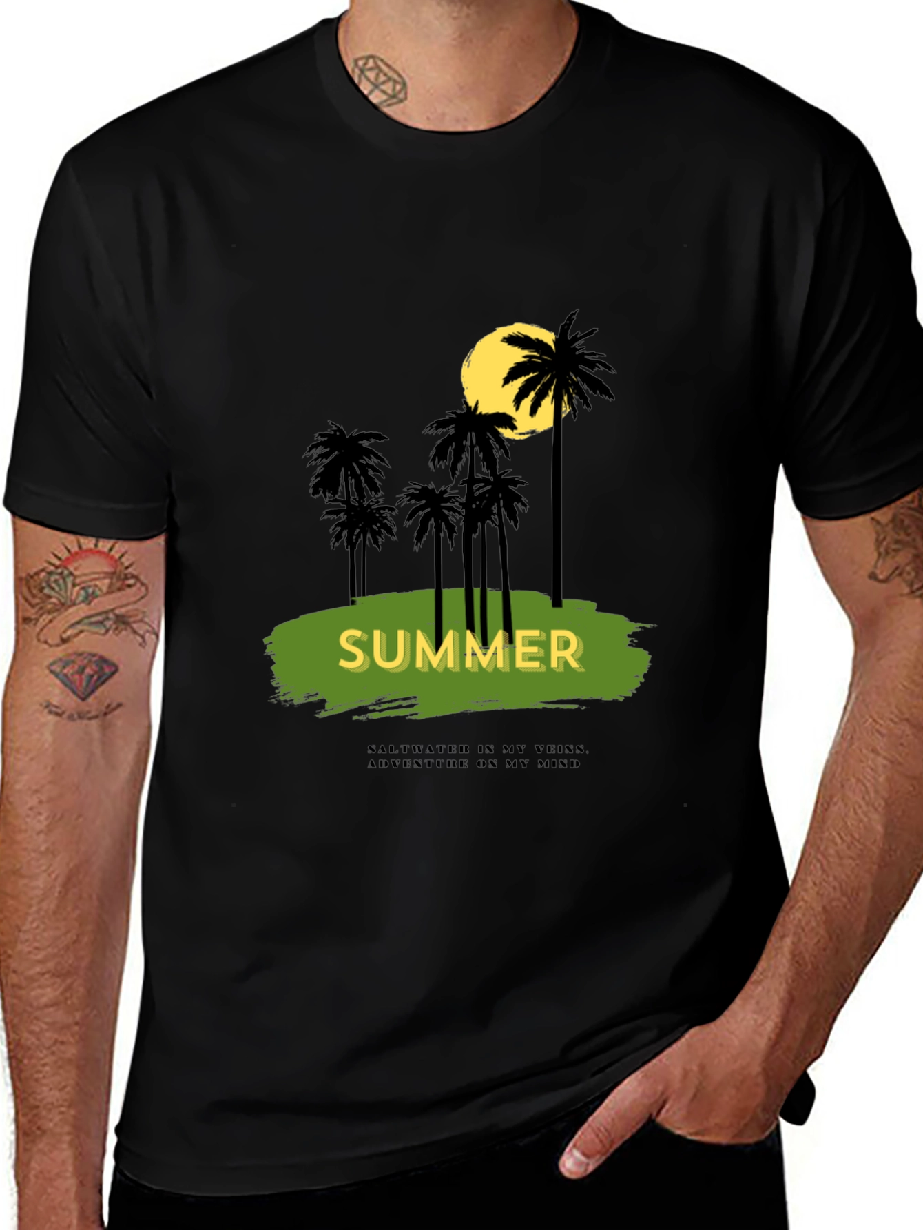 Variant 28 of Summer Vibes T-Shirt - Tropical Palm Tree Graphic