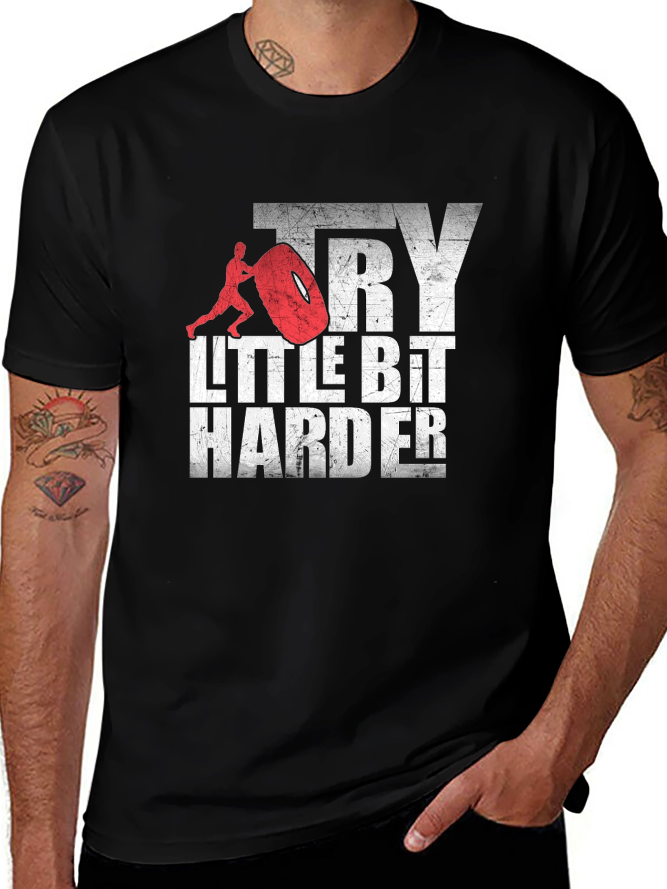Variant 21 of Try a Little Bit Harder Graphic Tee