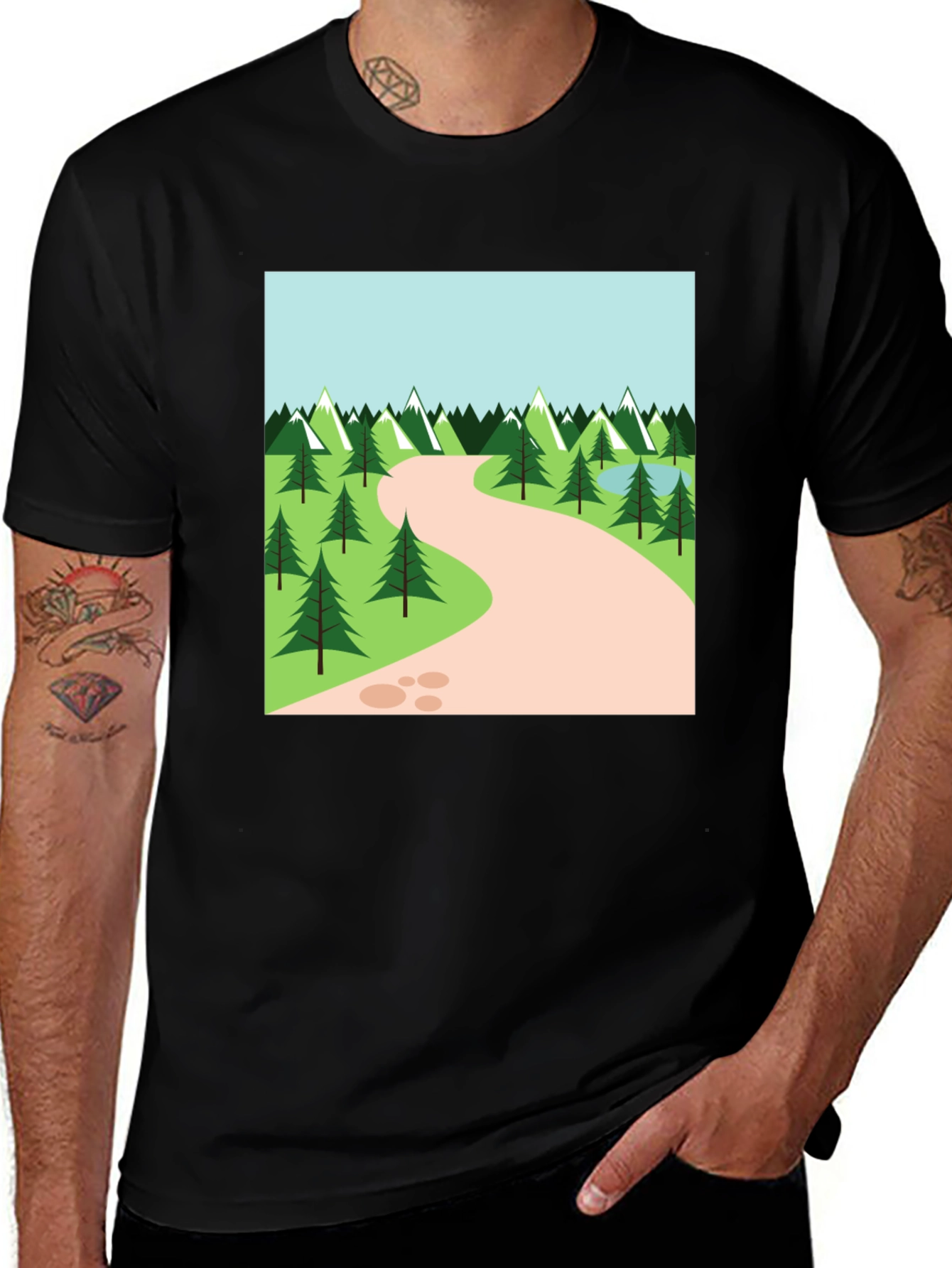 Nature Trail Graphic Tee - Black