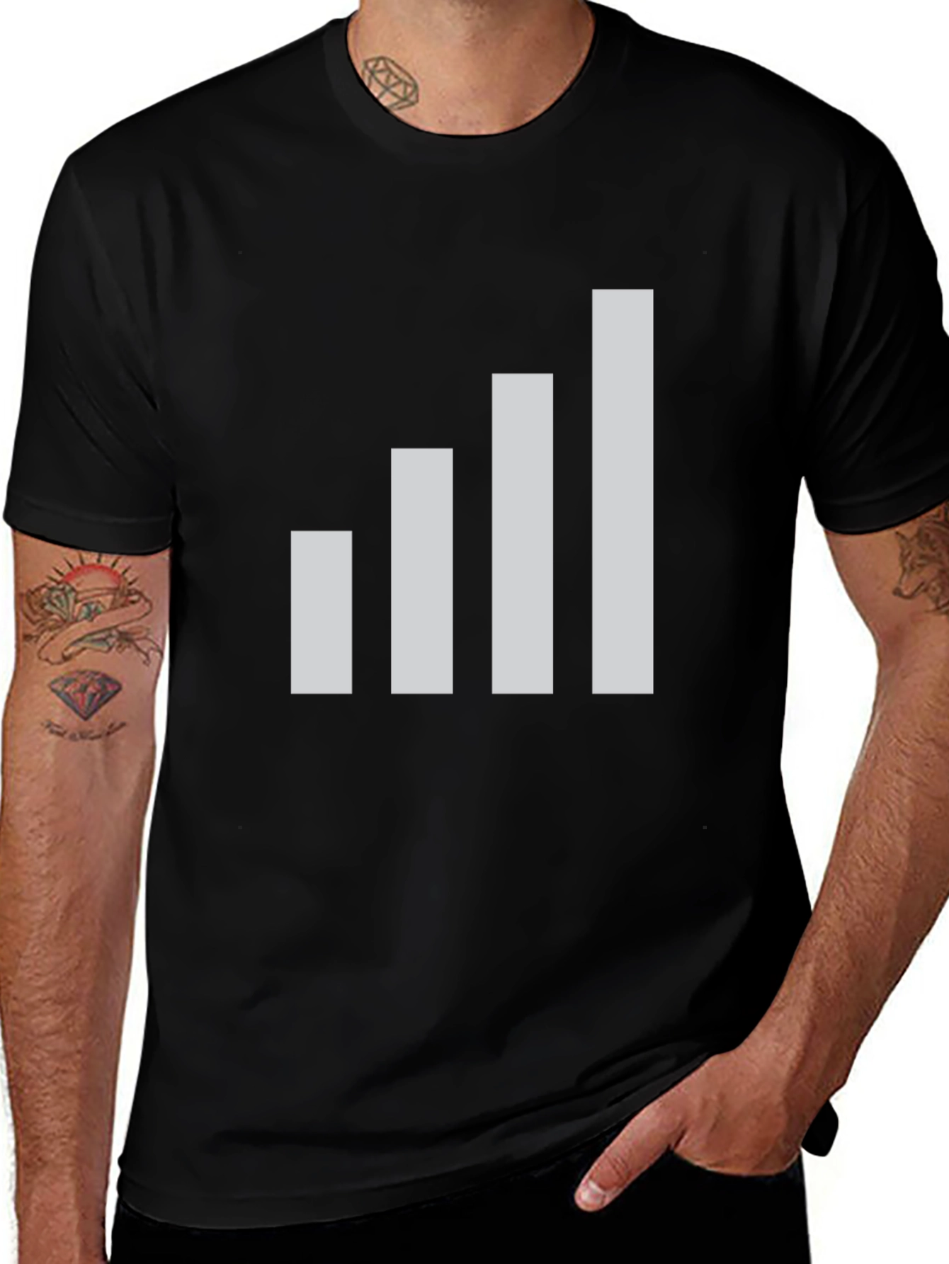 Signal Strength Black T-Shirt