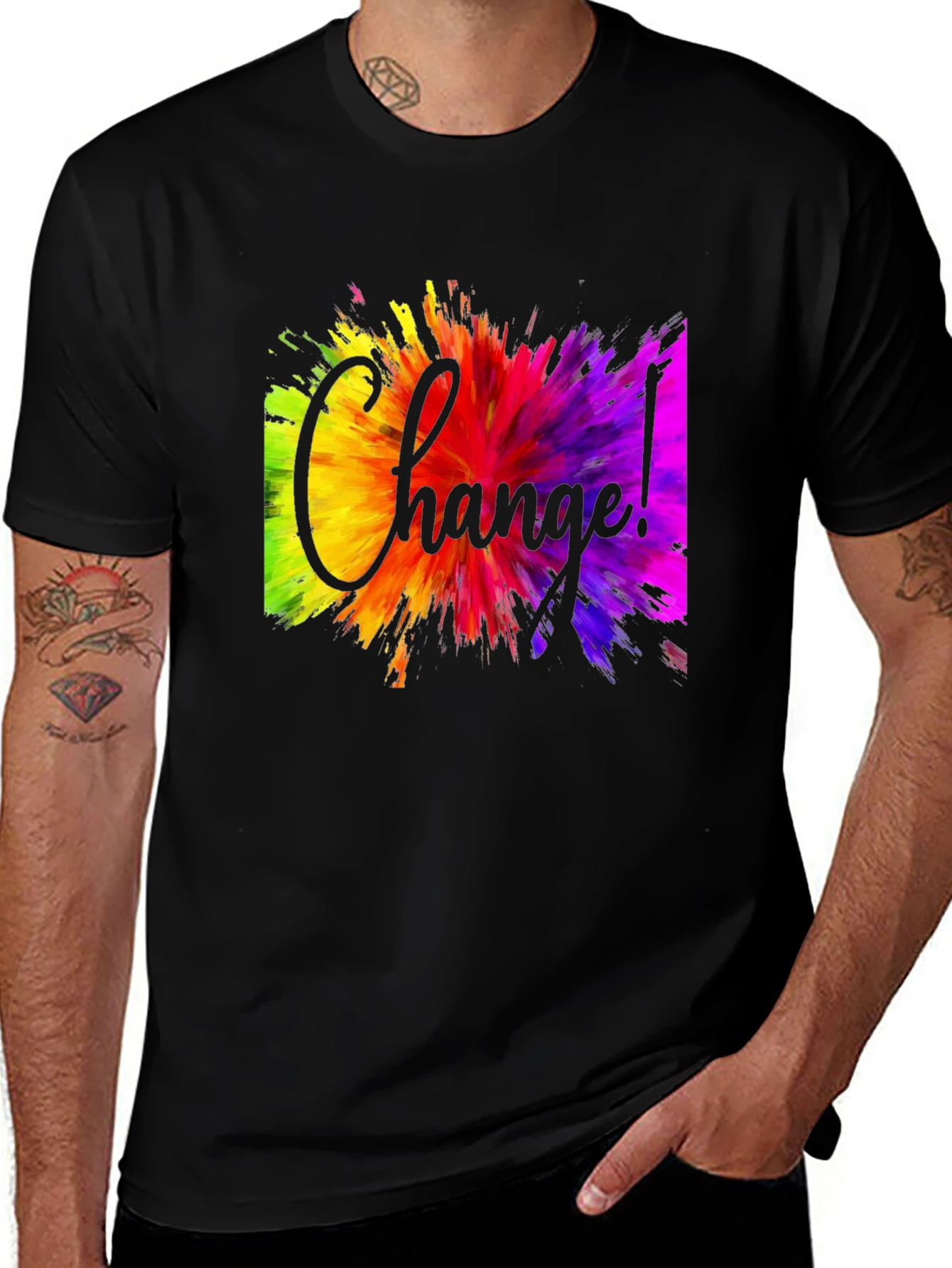 Variant 9 of Change! T-Shirt - Colorful Abstract Design Tee