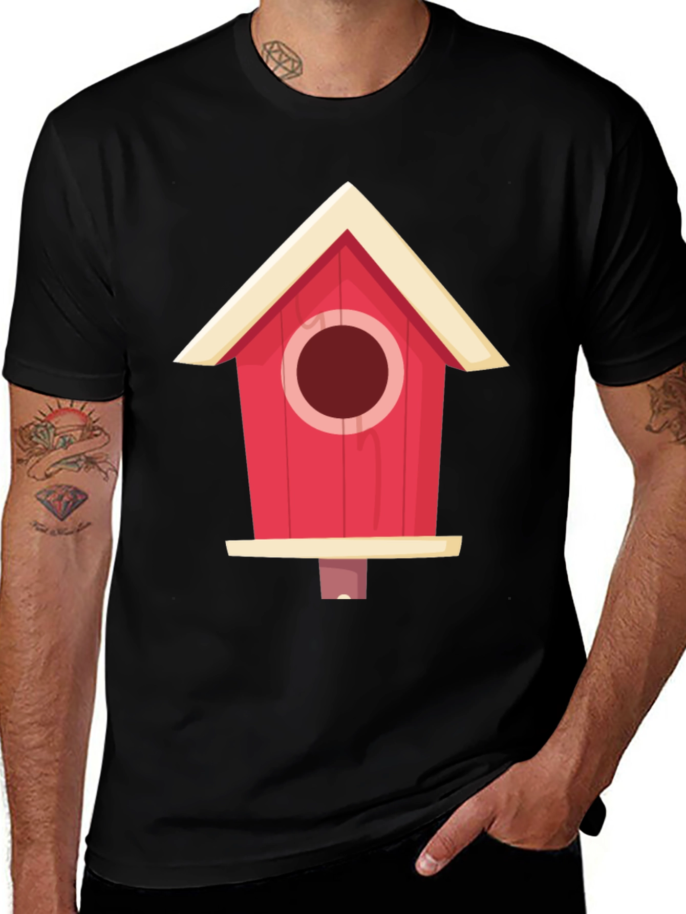 Variant 24 of Birdhouse Graphic Tee - Casual Black T-Shirt