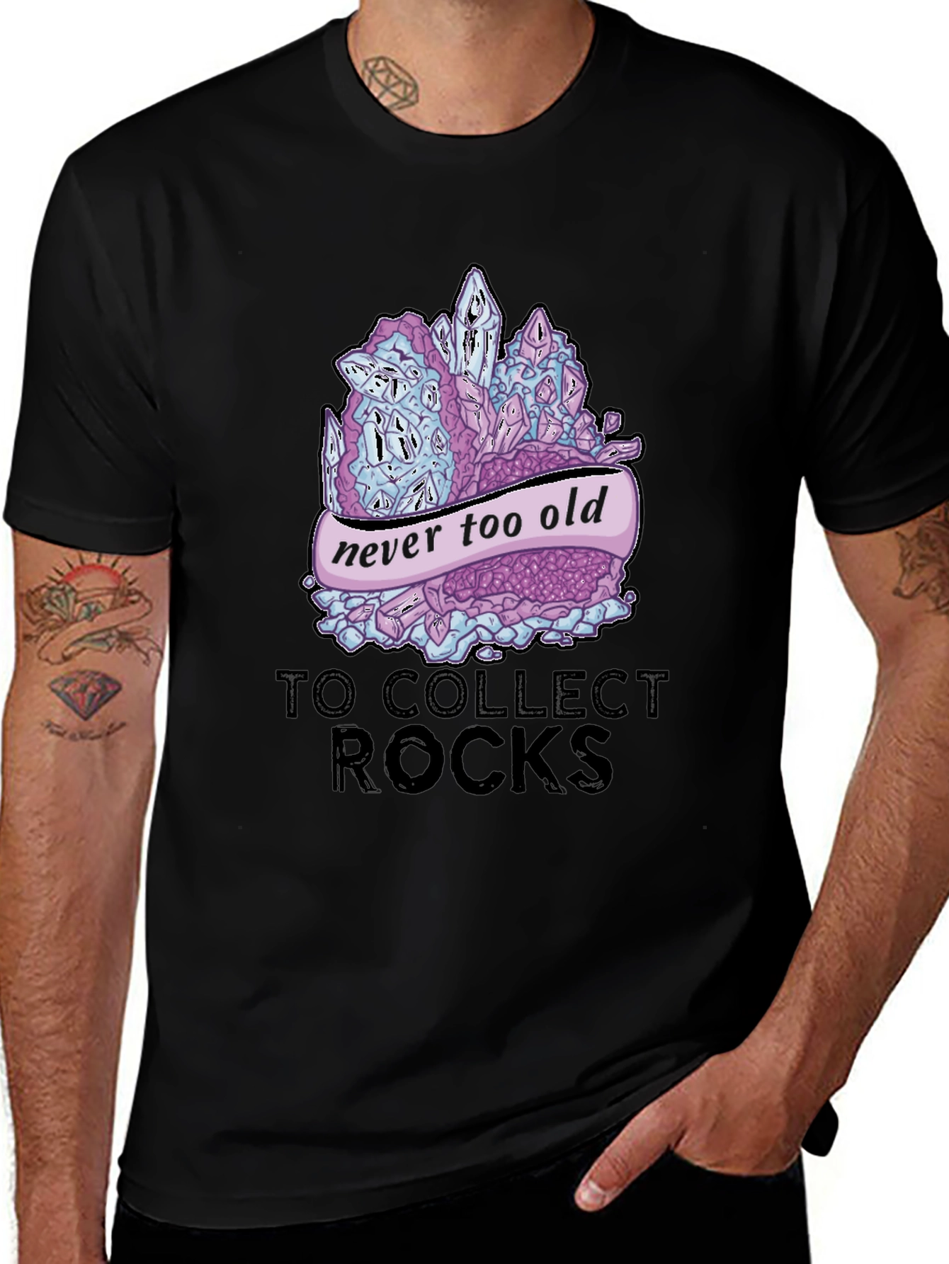 Variant 16 of Never Too Old to Collect Rocks Graphic T-Shirt