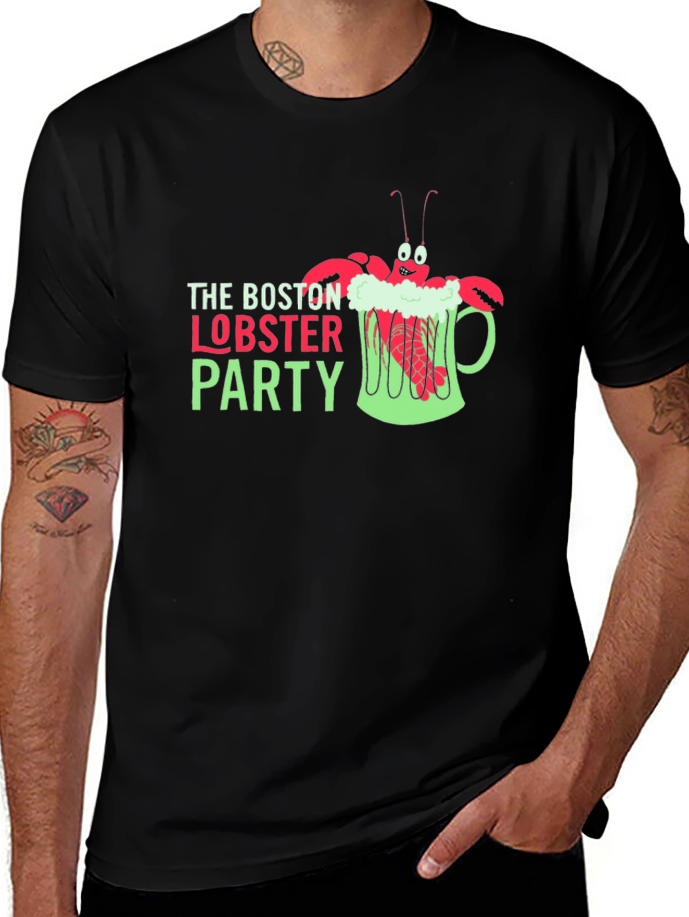 Variant 6 of Boston Lobster Party T-Shirt