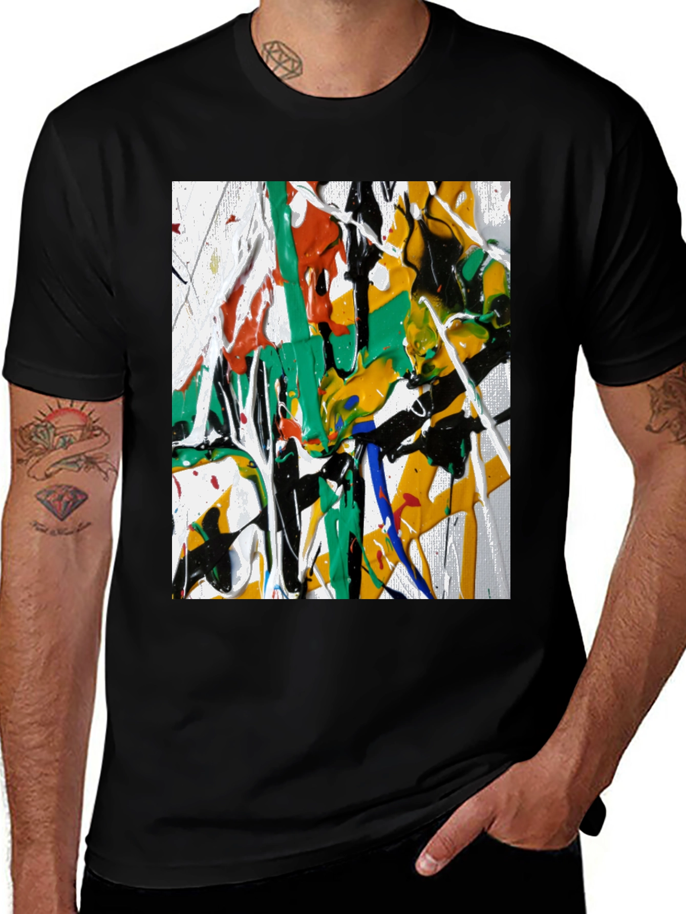 Variant 8 of Abstract Art Black T-Shirt