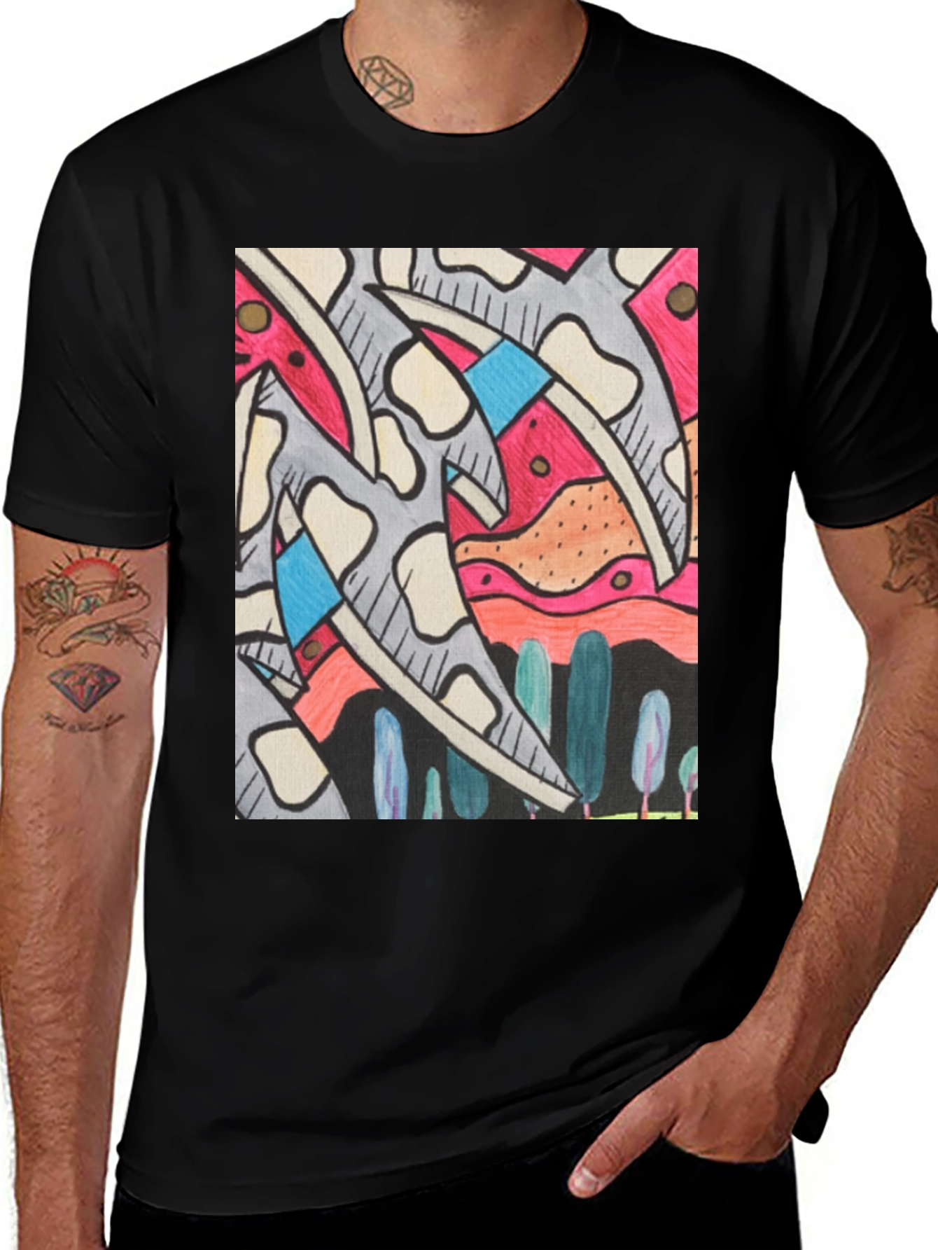Variant 28 of Abstract Art Men's Graphic Tee