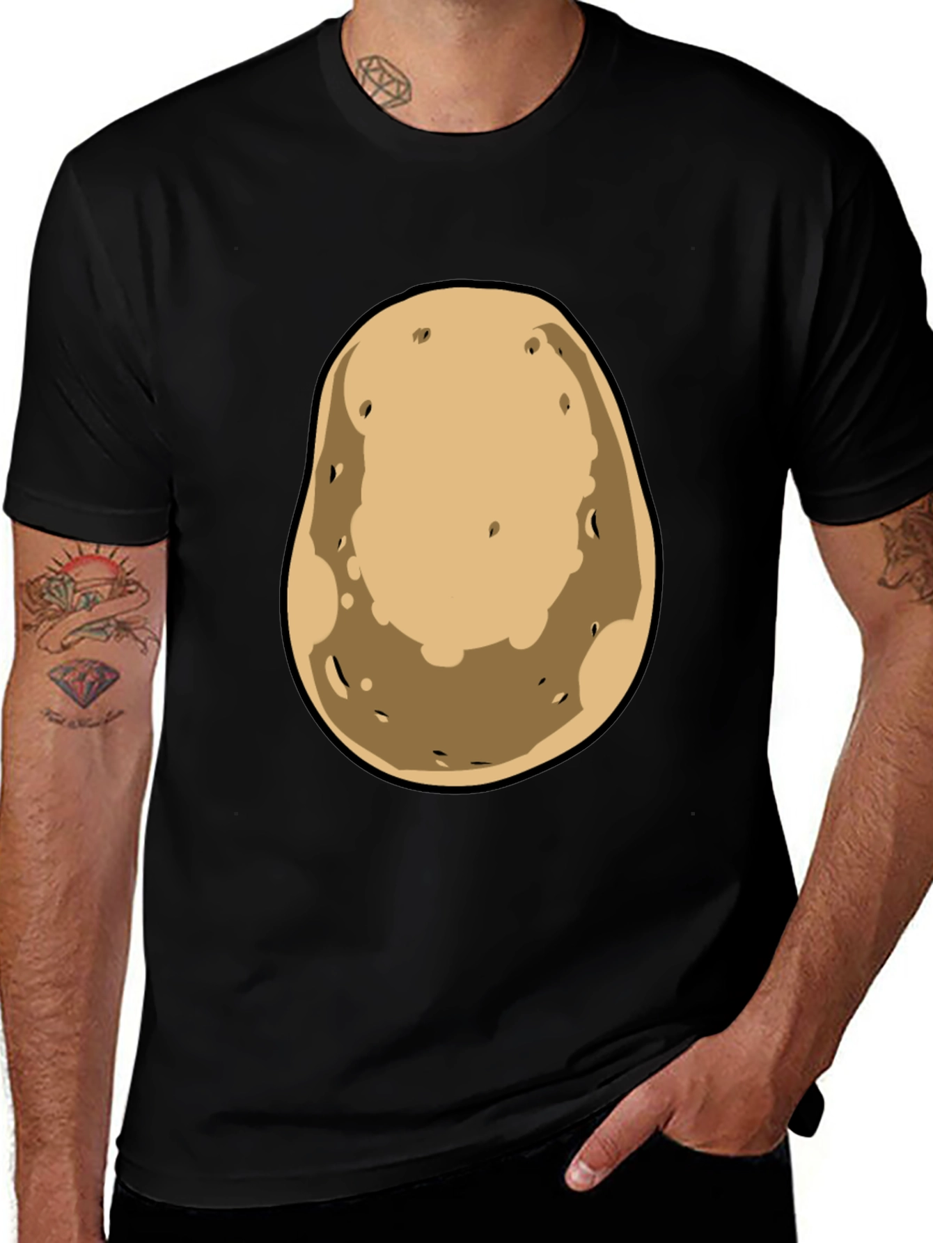 Variant 9 of Potato Graphic Print T-Shirt - Funny Casual Tee