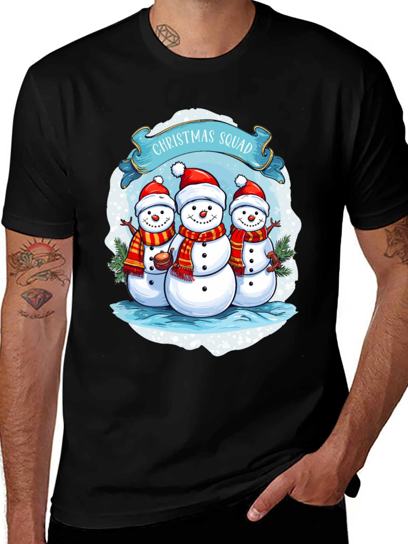 Christmas Squad Snowmen Graphic Tee