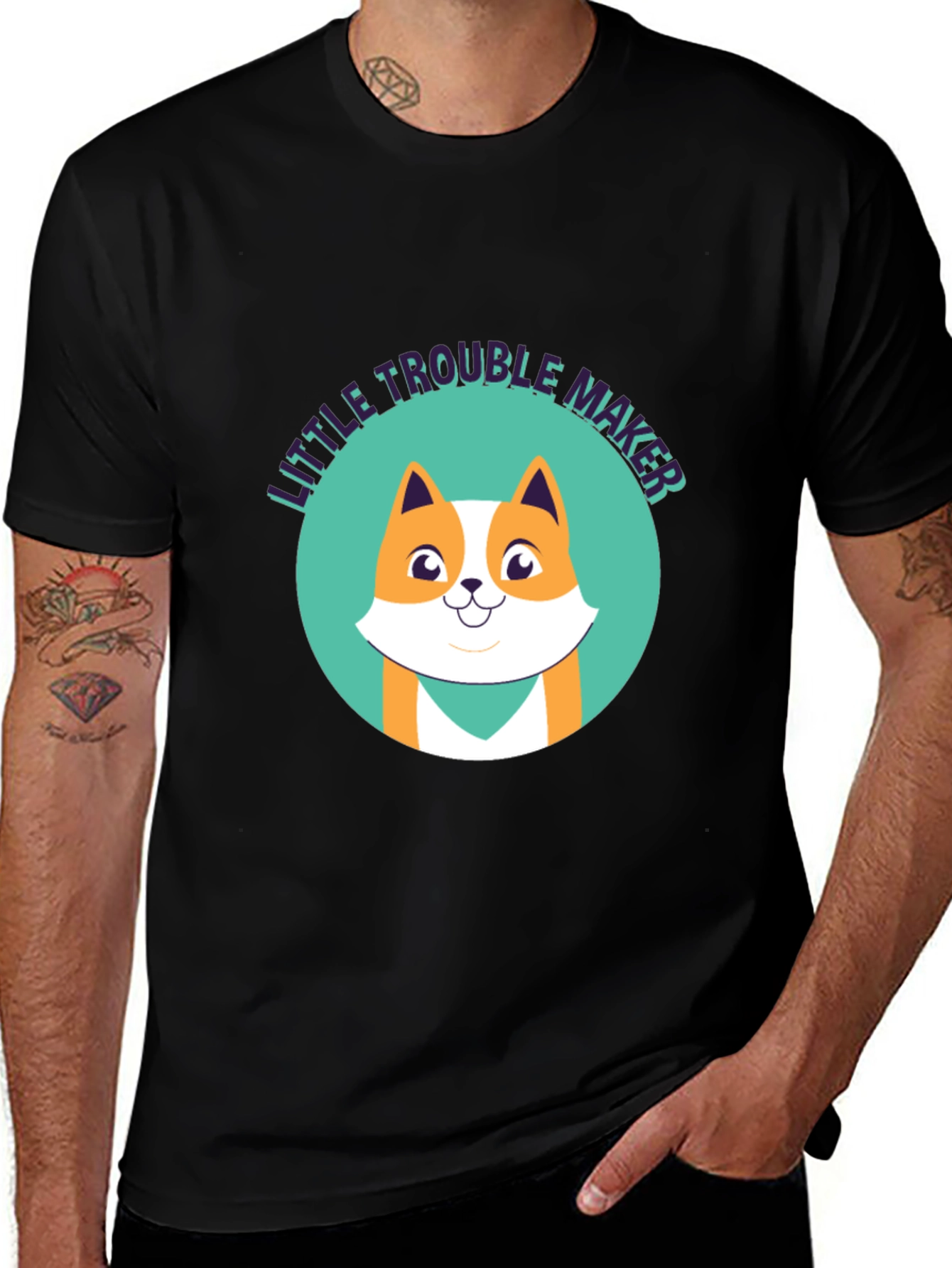 Variant 27 of Little Trouble Maker T-Shirt, Cute Fox Design