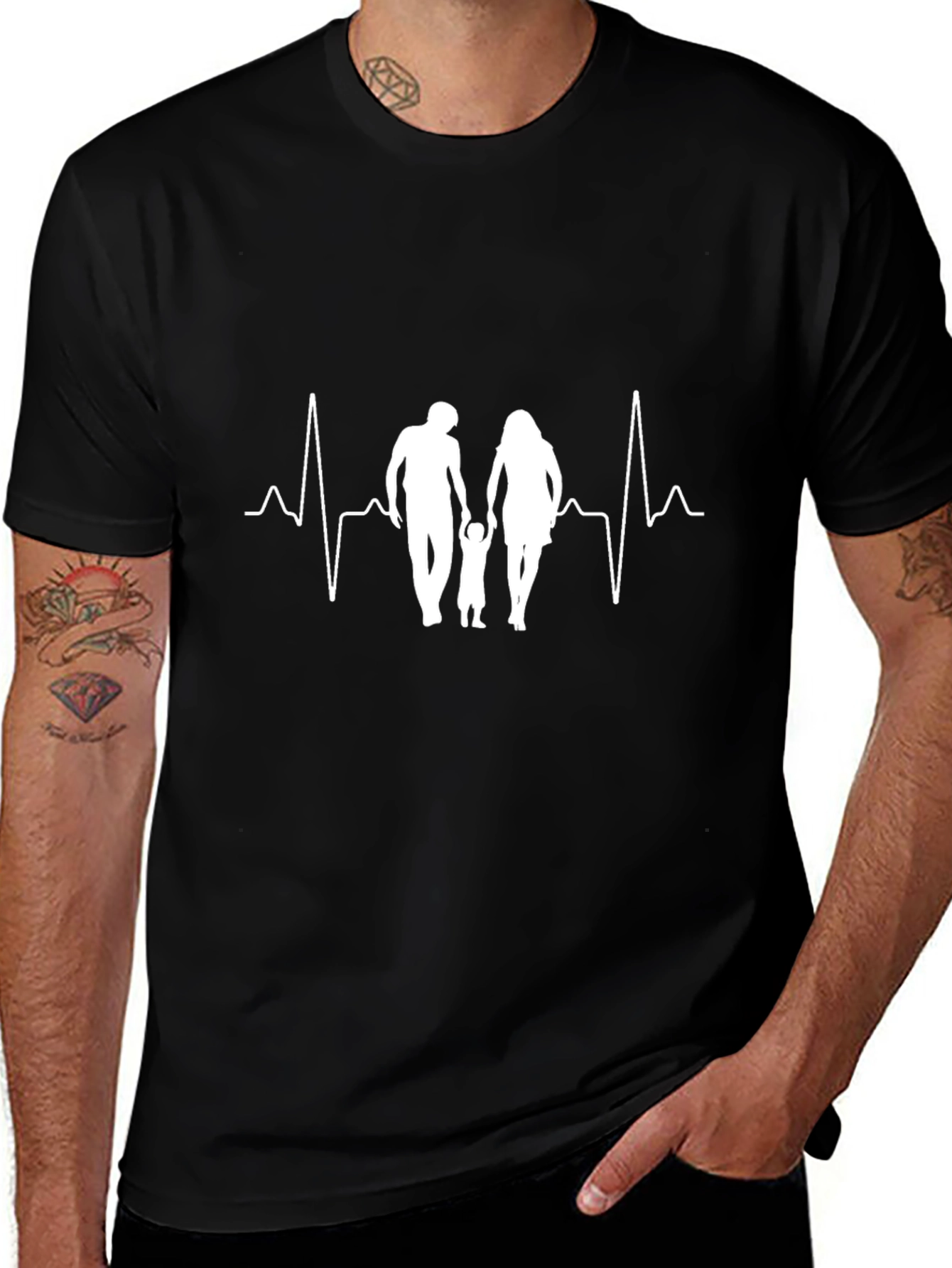 Family Heartbeat T-Shirt - Love and Connection Tee