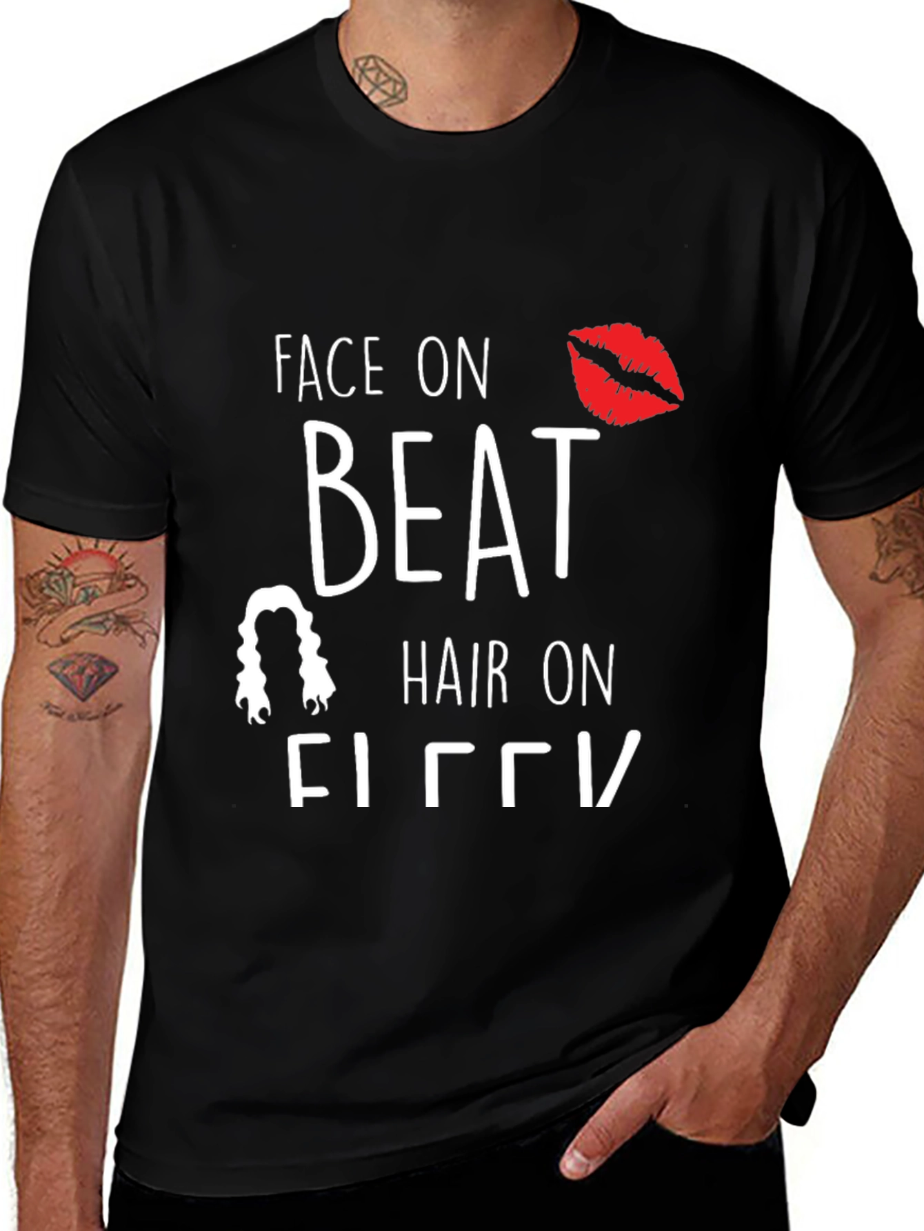 Variant 24 of Face On Beat Hair On Fleek Graphic Tee
