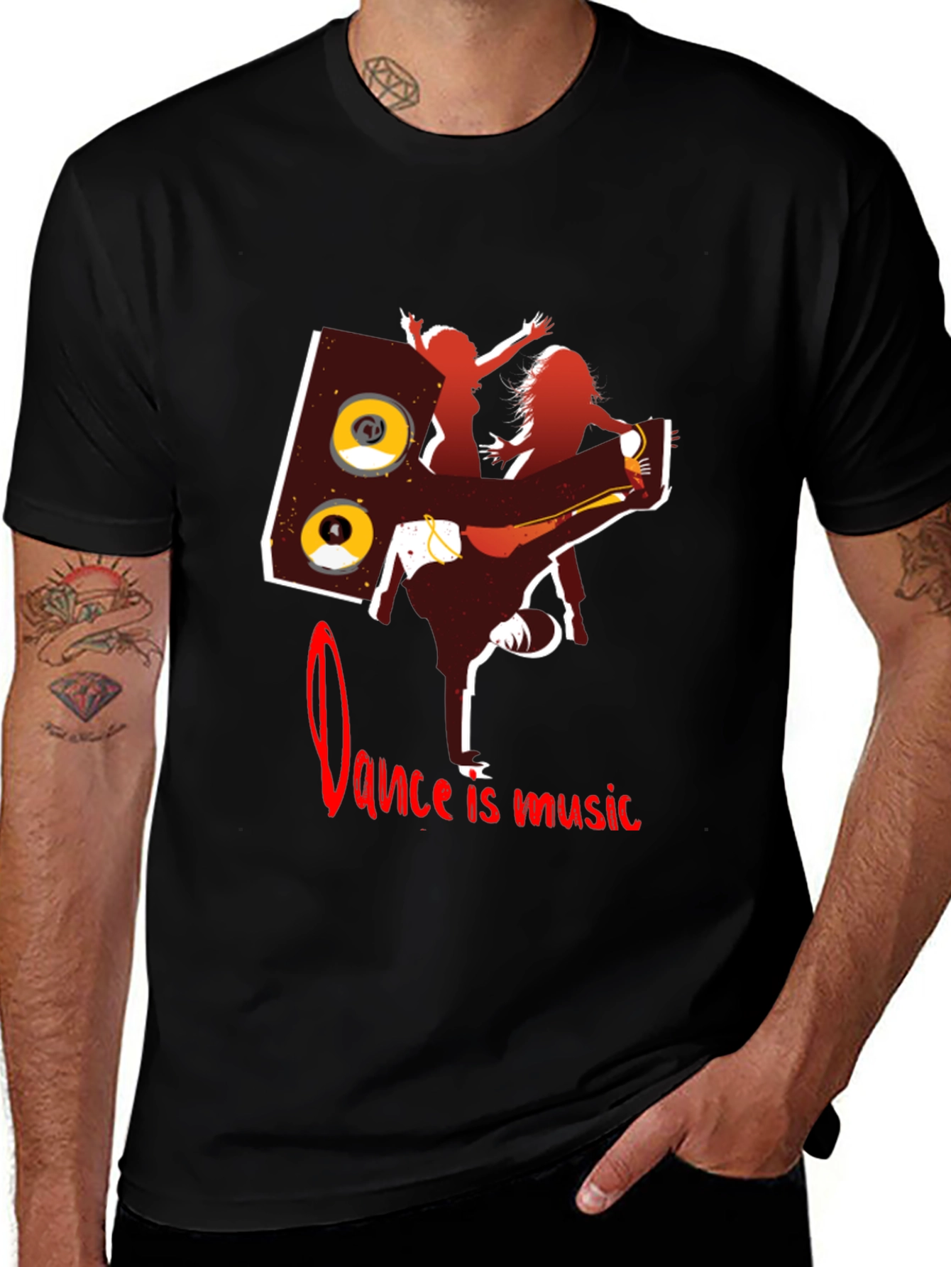 Variant 2 of Dance is Music Graphic Tee