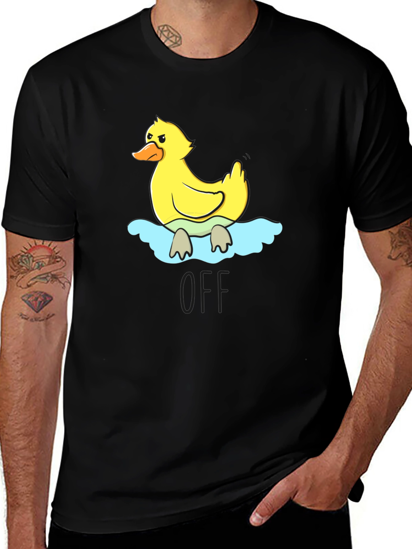 Variant 5 of Duck Graphic Black T-Shirt