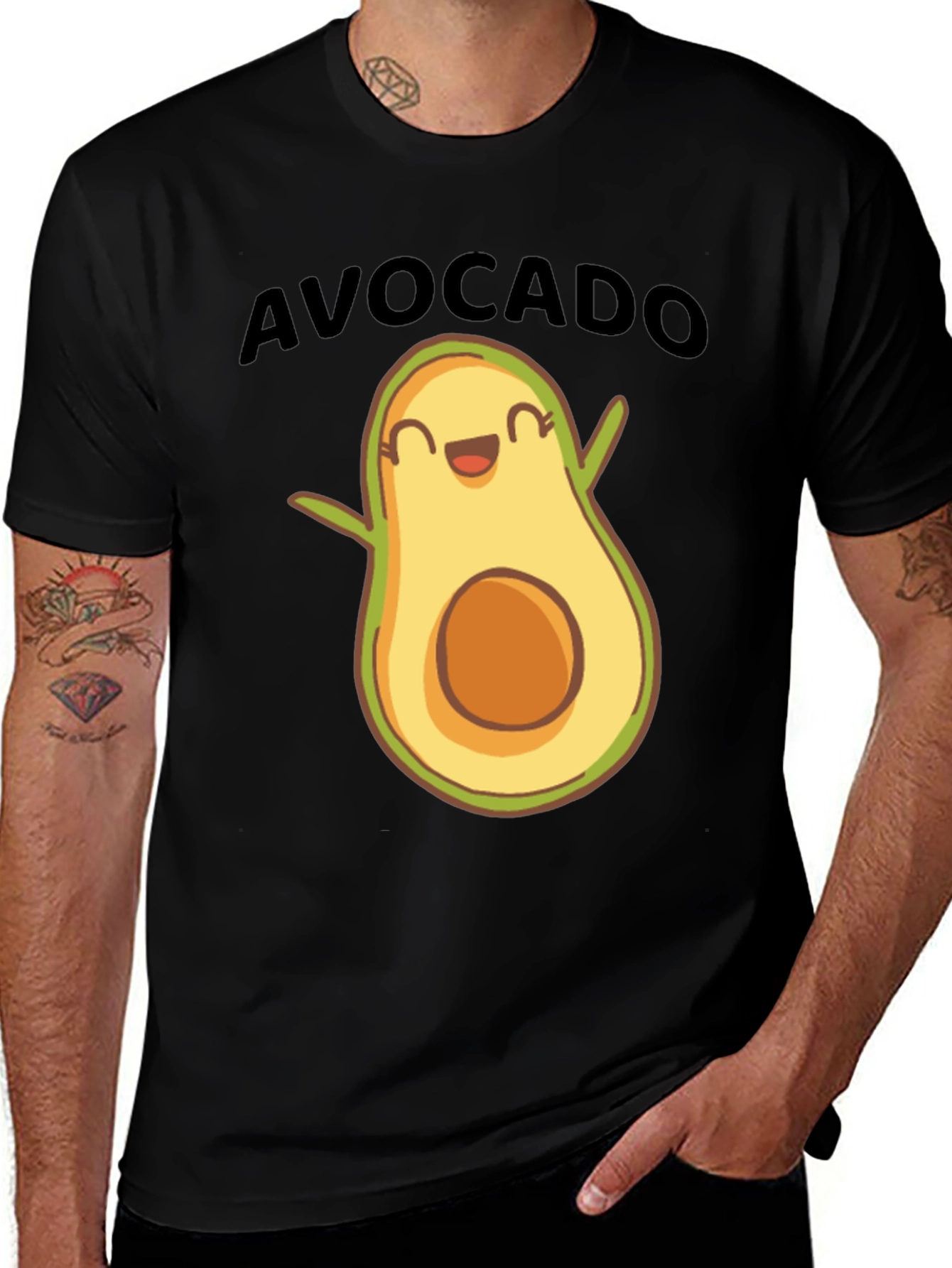 Variant 24 of Cute Avocado T-Shirt - Whimsical Fruit Tee