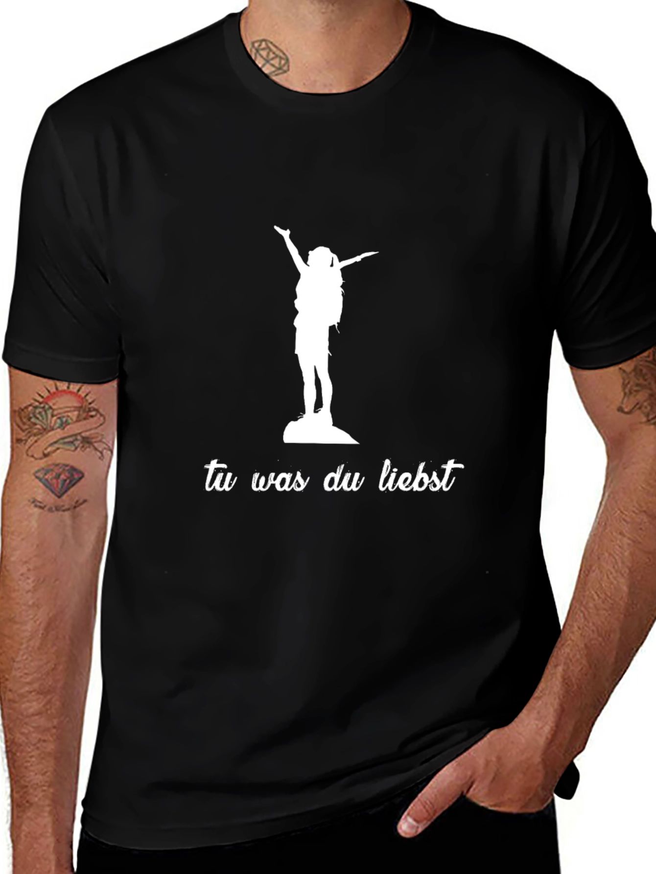 Inspirational Black T-Shirt - Live What You Love