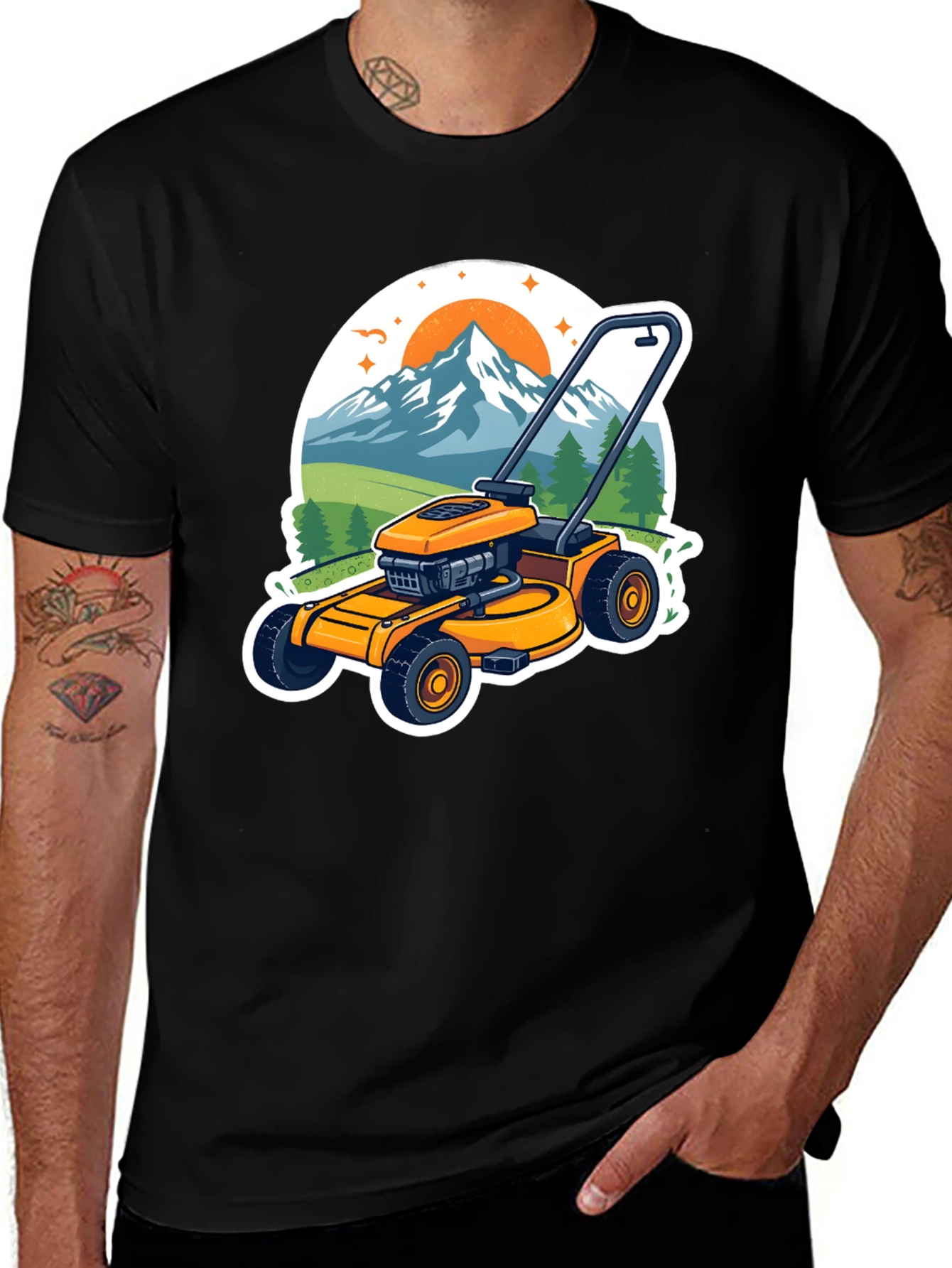 Variant 26 of Lawnmower Landscape Graphic Tee